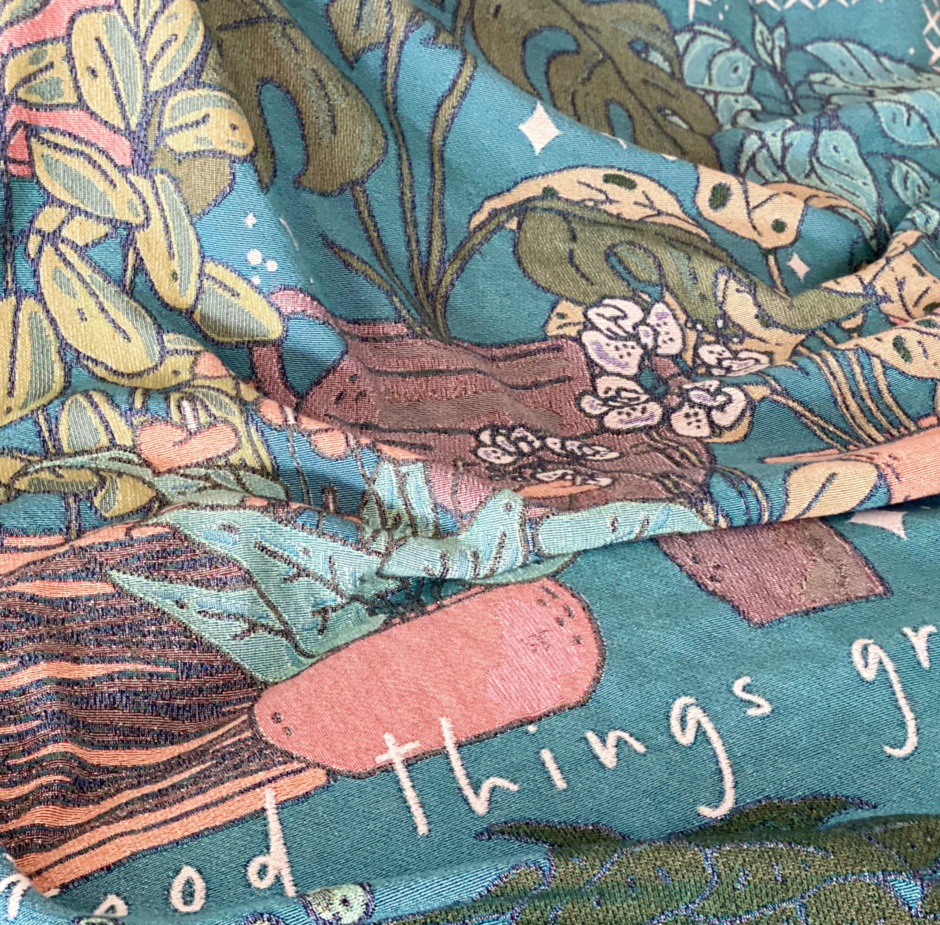 The Very Green Corner Woven Blanket