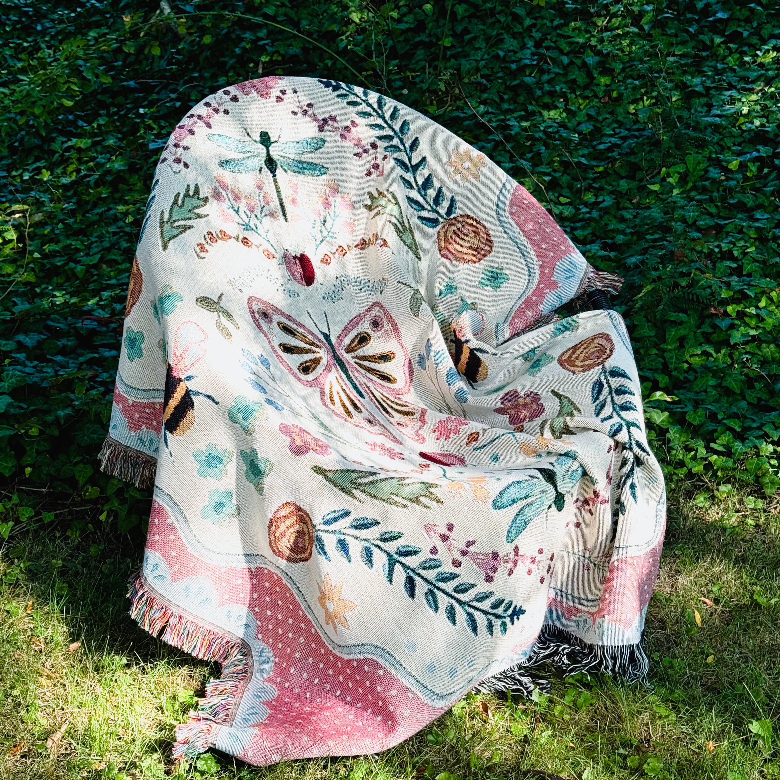 The Coquette Garden Woven Blanket
