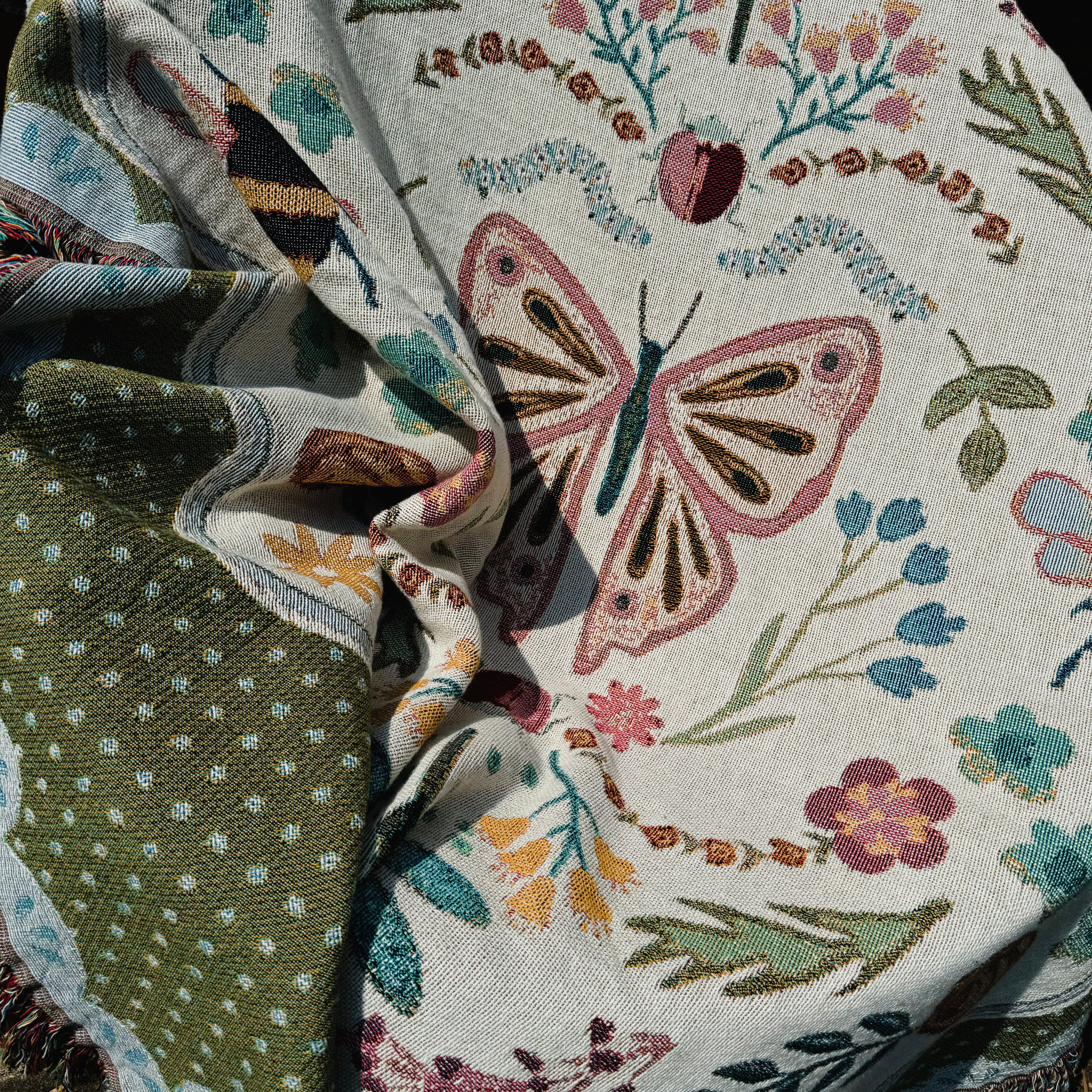 The Coquette Garden Woven Blanket
