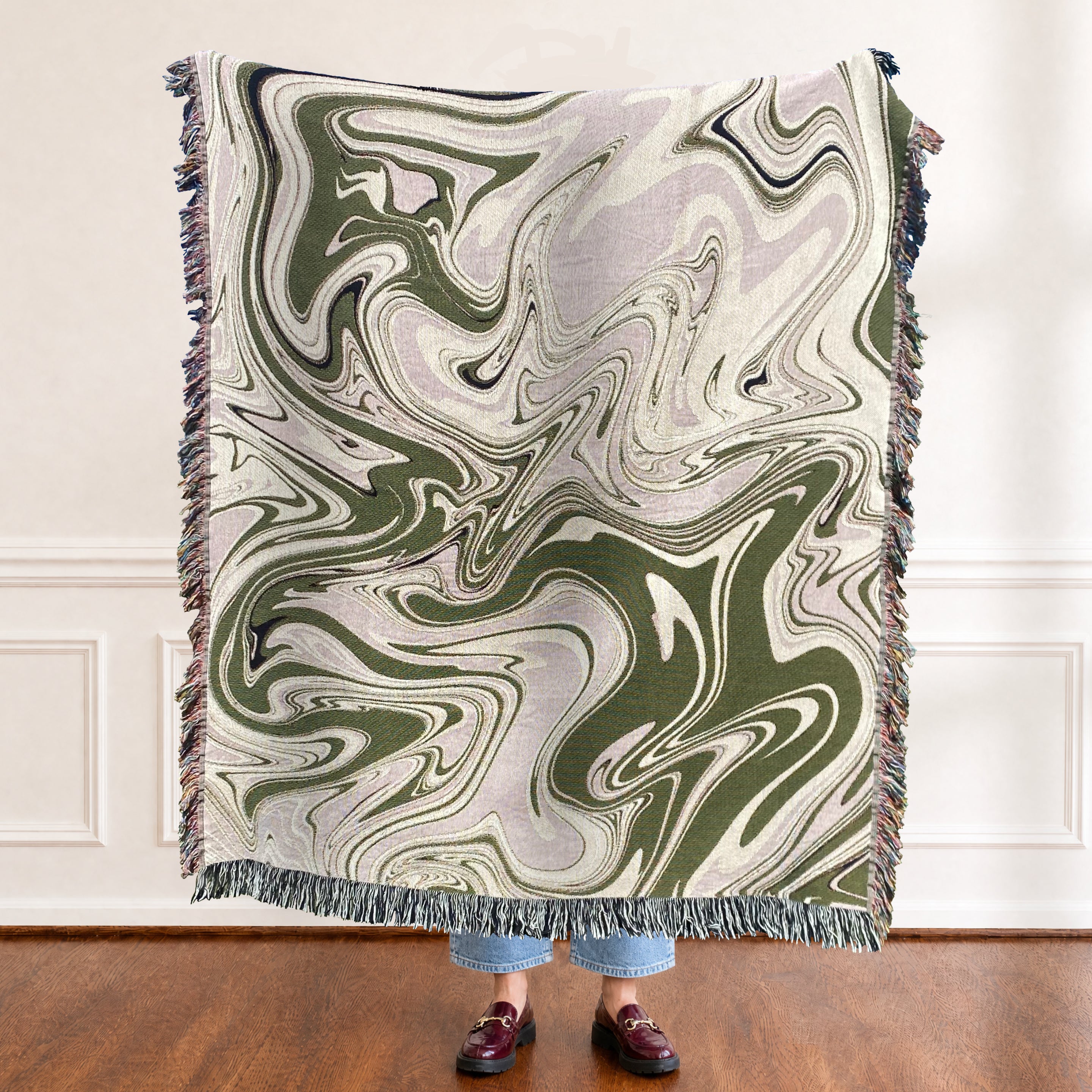The Painted Marble Woven Blanket