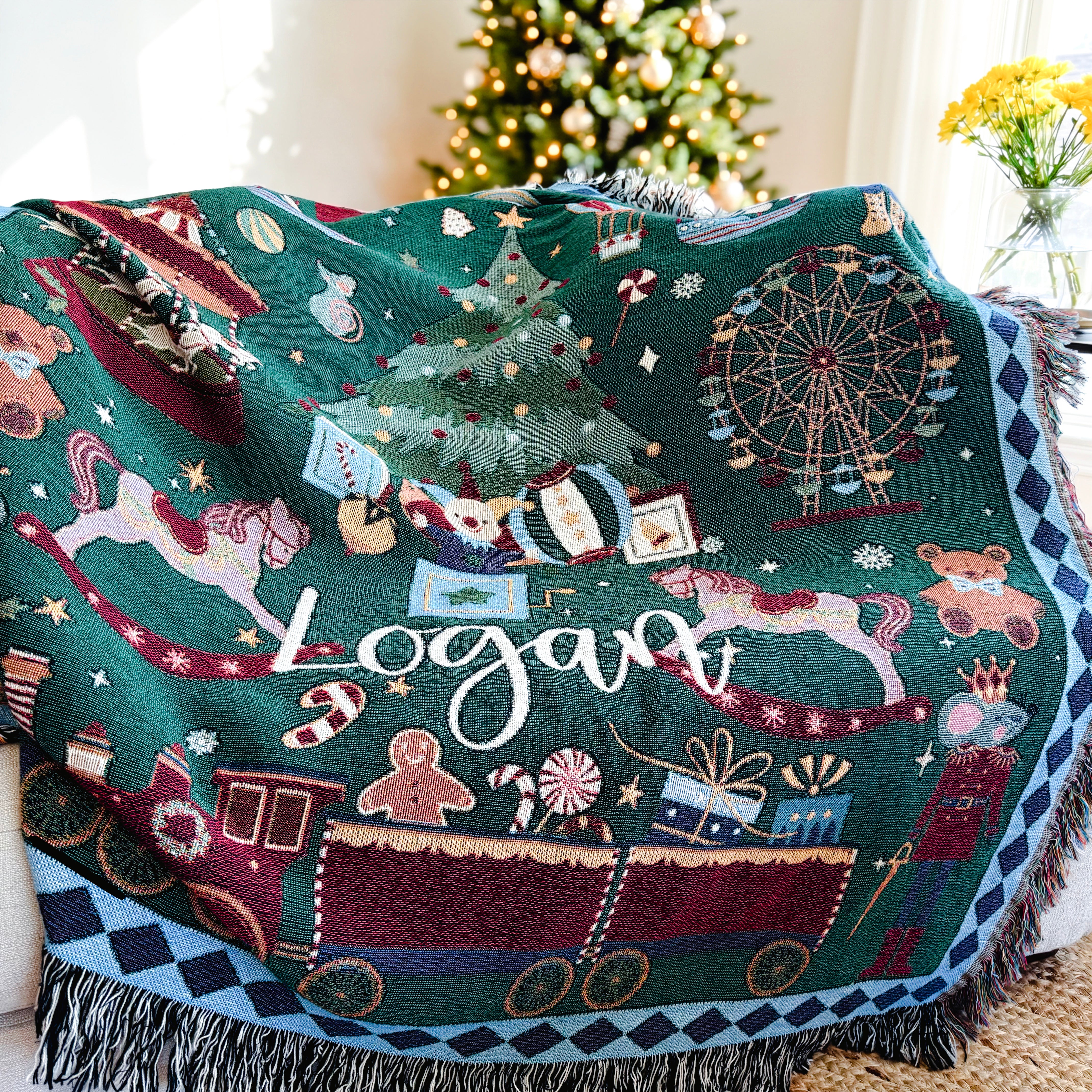 The Christmas Morning Woven Blanket