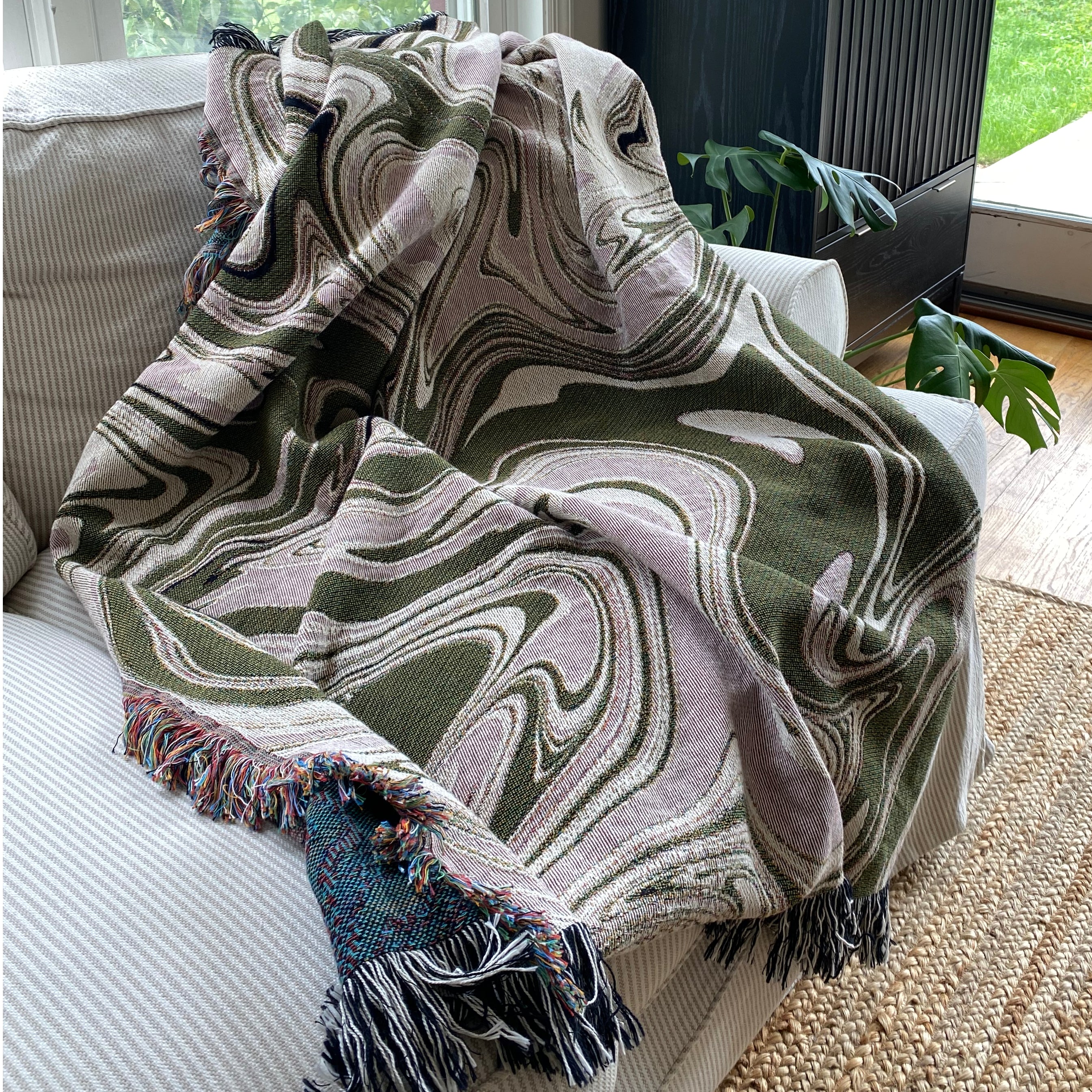 The Painted Marble Woven Blanket