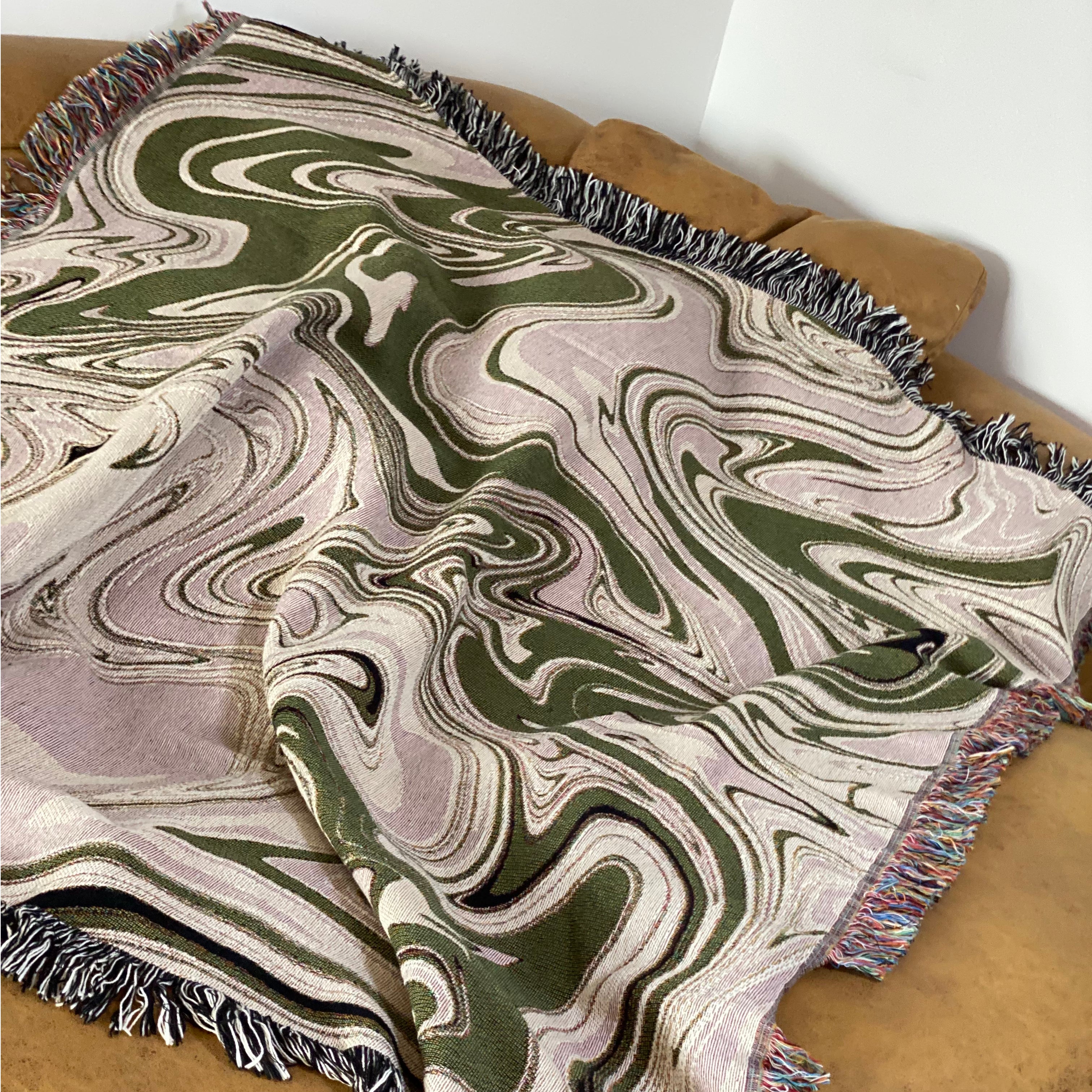 The Painted Marble Woven Blanket
