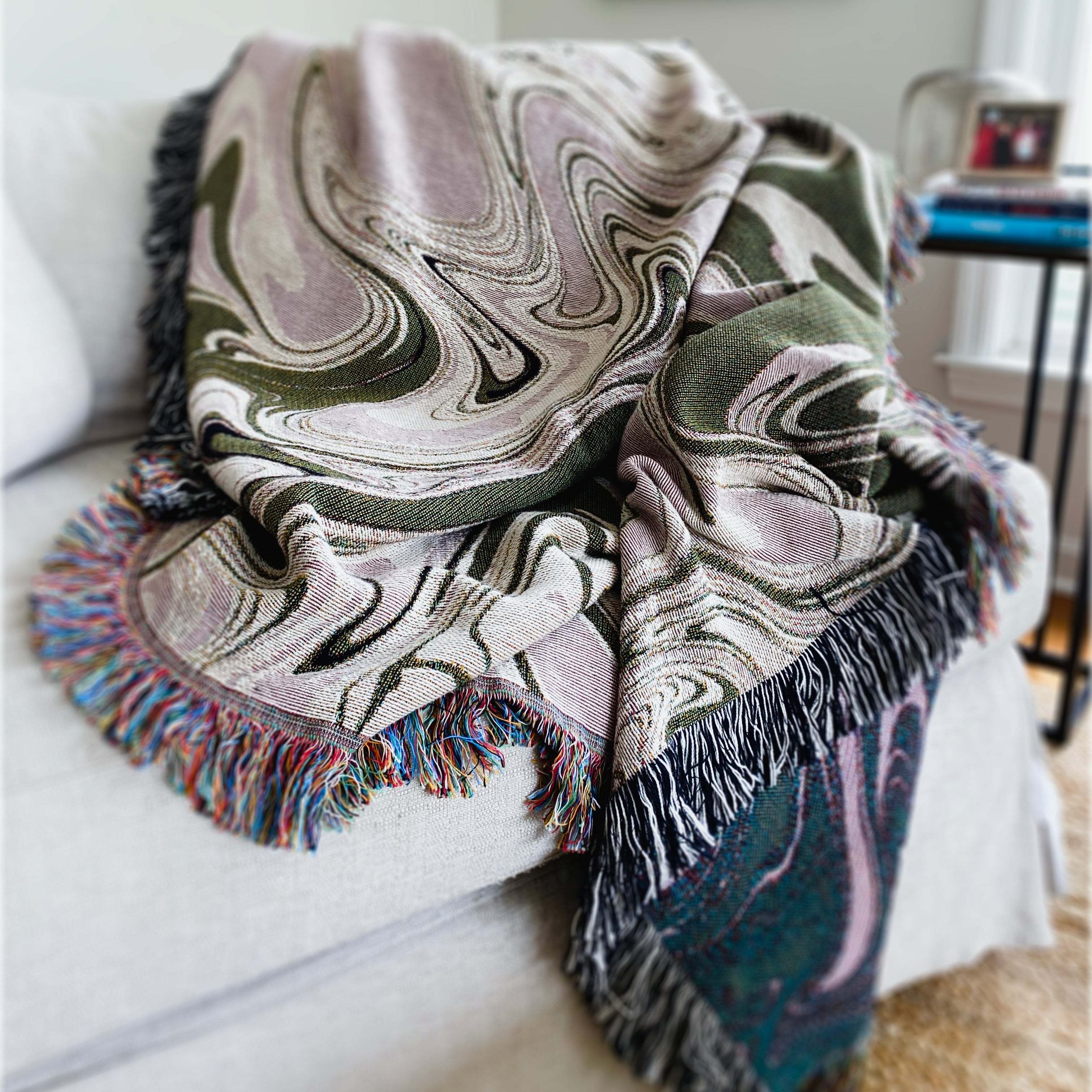 The Painted Marble Woven Blanket