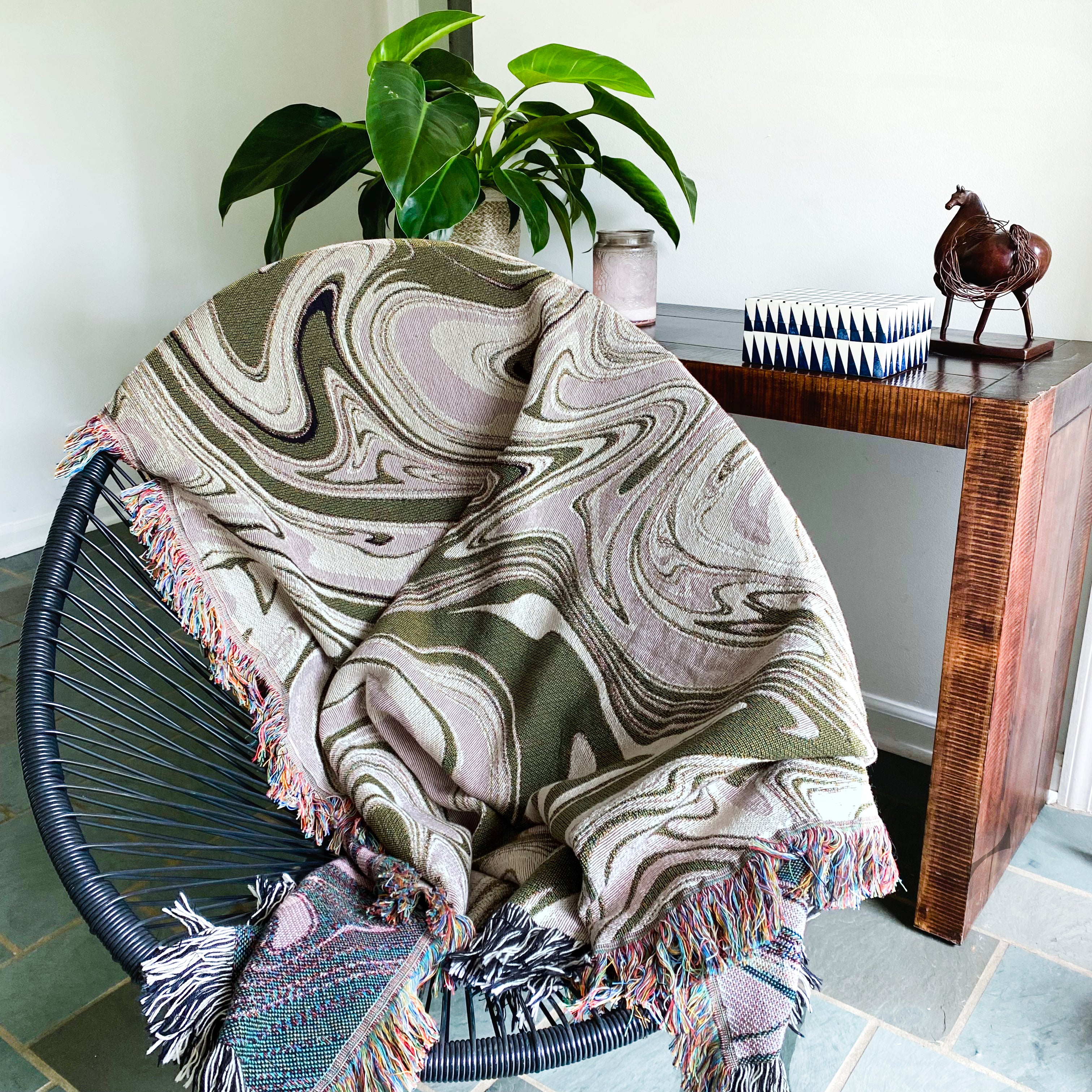 The Painted Marble Woven Blanket