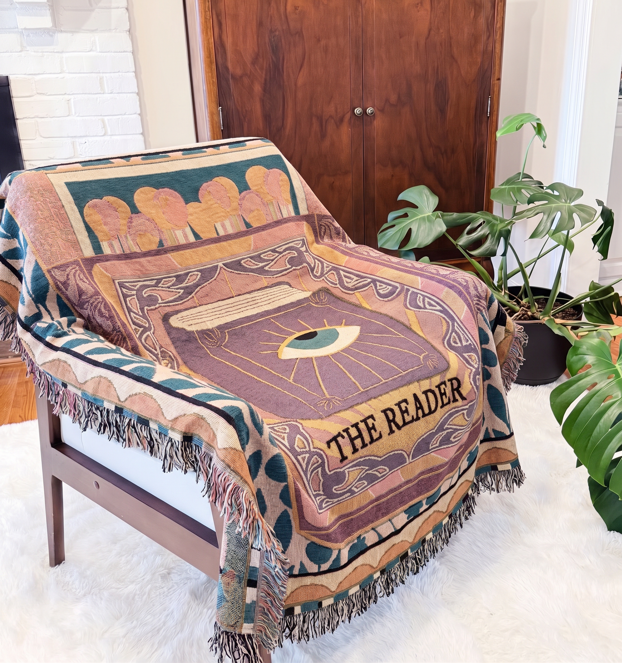 The Tarot Card Woven Blanket