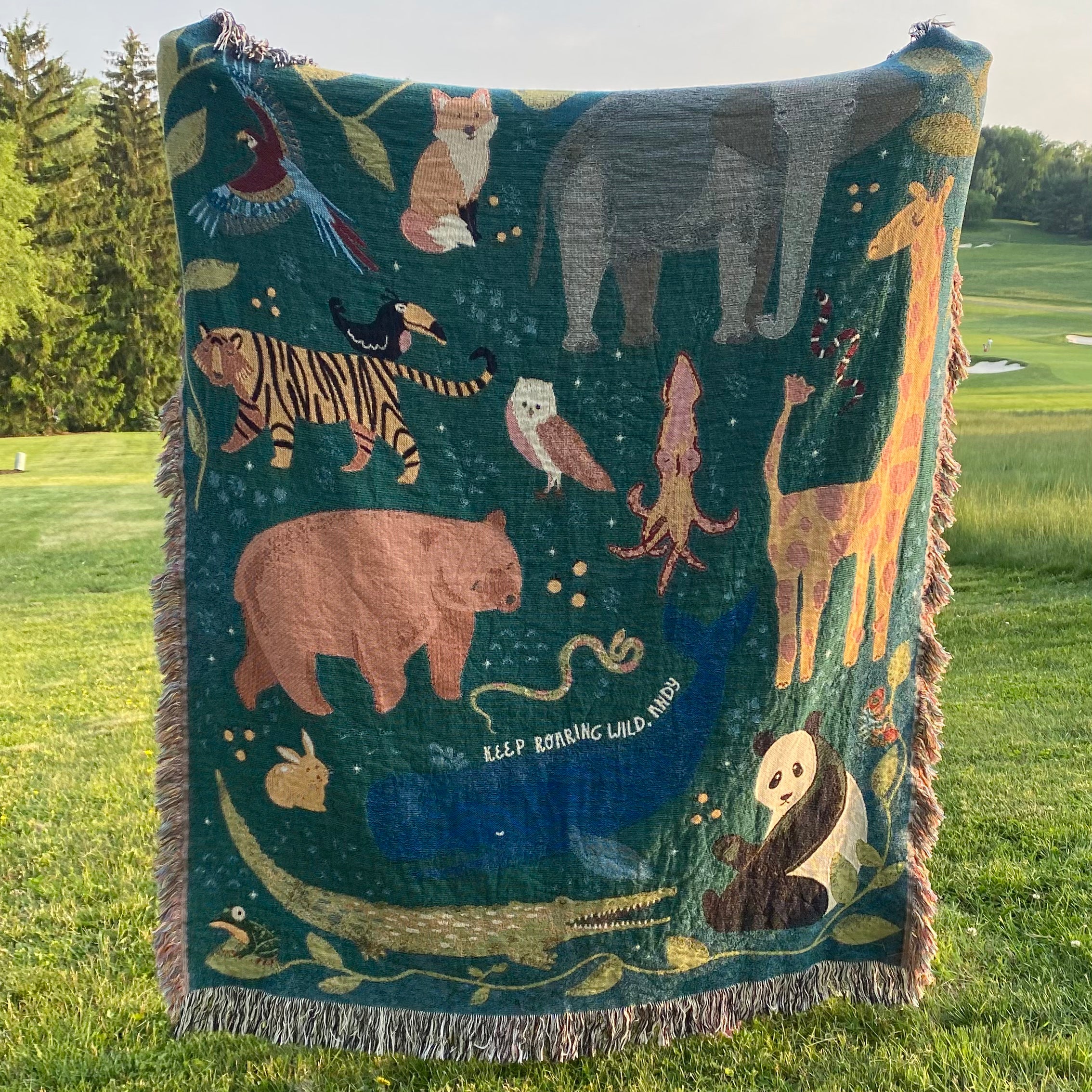 The Woodland Dreams Woven Blanket