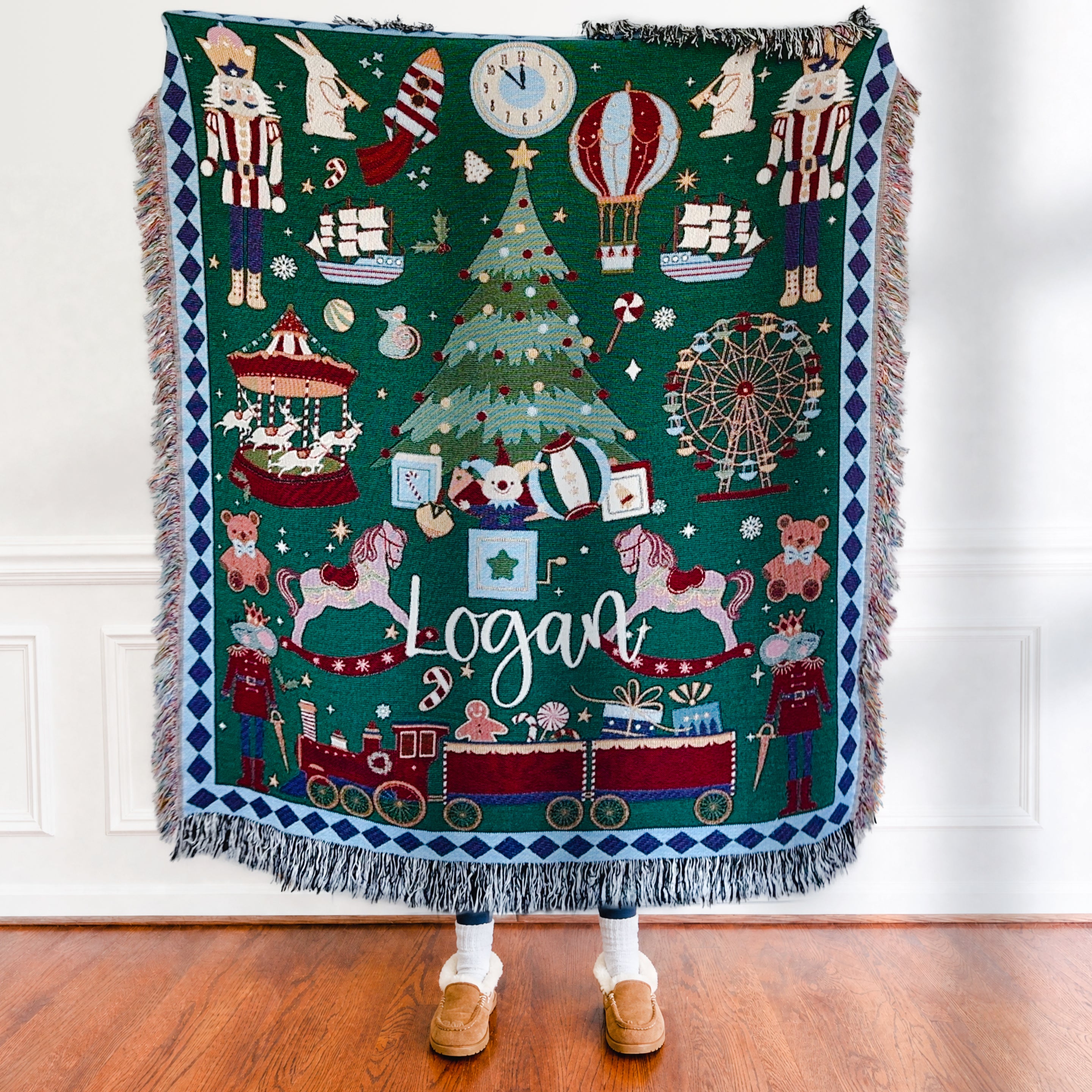 The Christmas Morning Woven Blanket