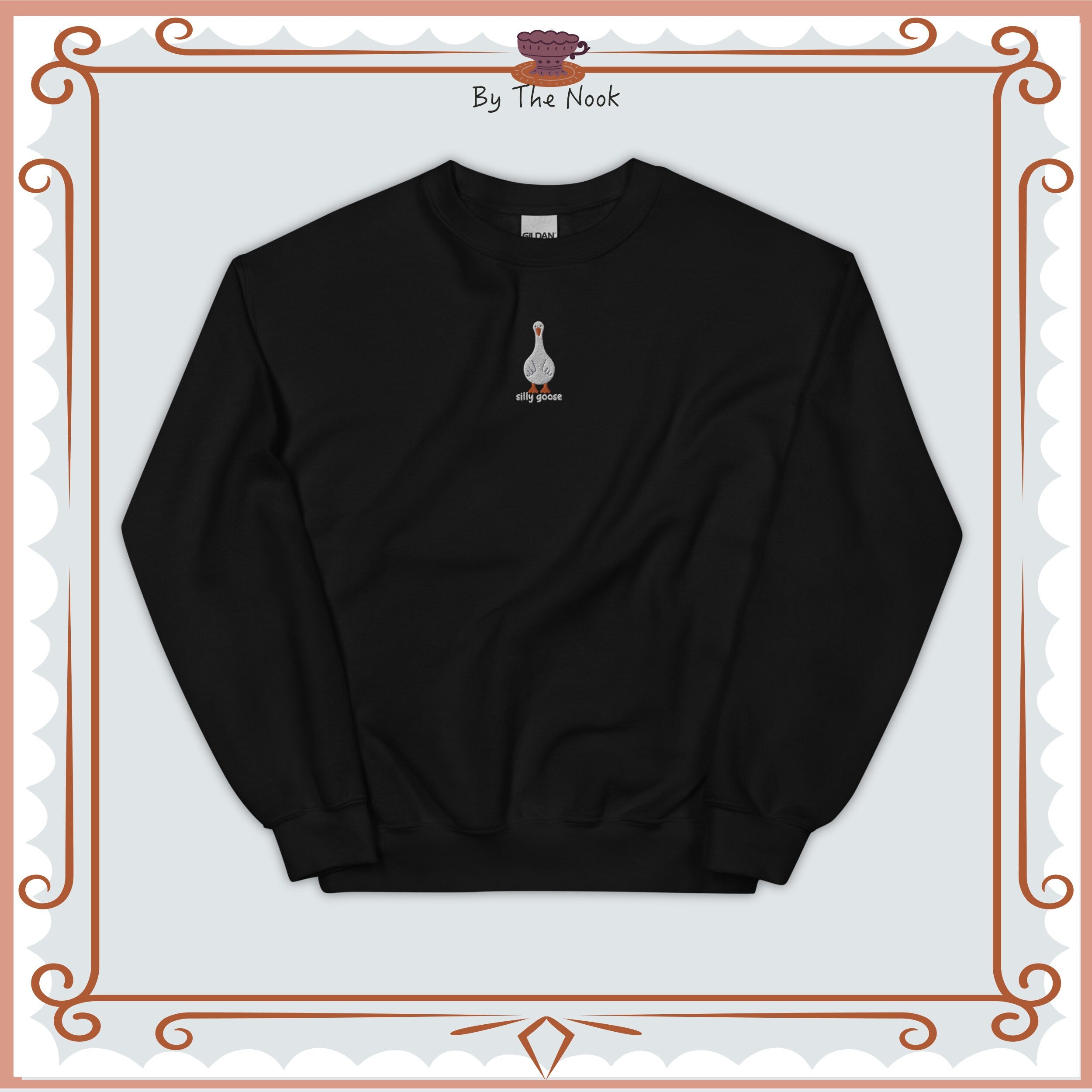 Silly Goose Sweatshirt Embroidered Goose Sweater