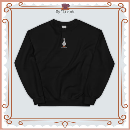 Silly Goose Sweatshirt Embroidered Goose Sweater