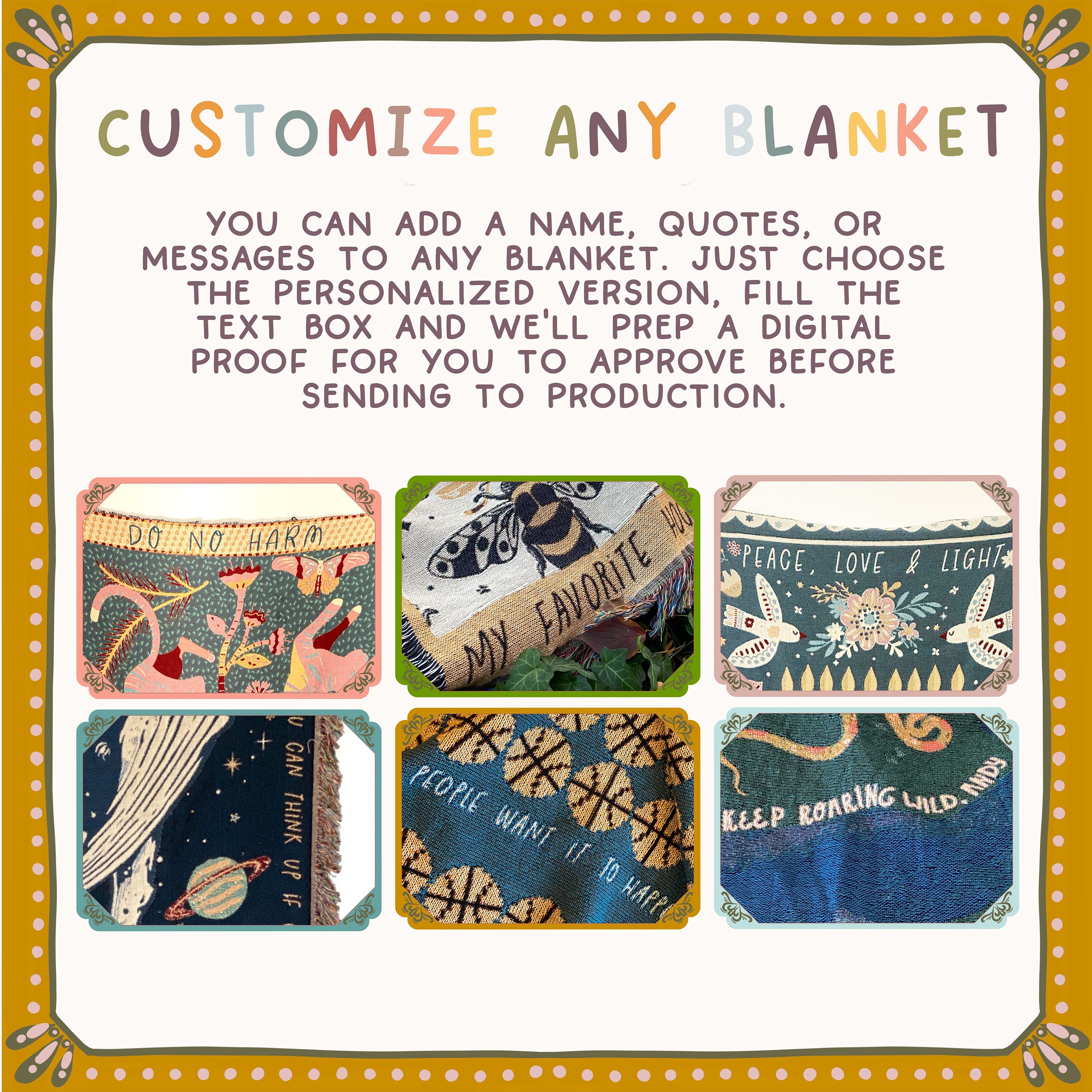 Whimsical Woven Blanket, Magical Forest Woven Tapestry, Decorative Throw, Garden Throw Blanket, Booknook Blanket, Moon Celestial Throw Couch
