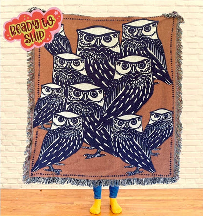 Picnic Blanket for Animal Lover Woven Throw Blanket Personalized Picnic Blanket for Couples Eclectic Home Decor Custom Wedding Gift