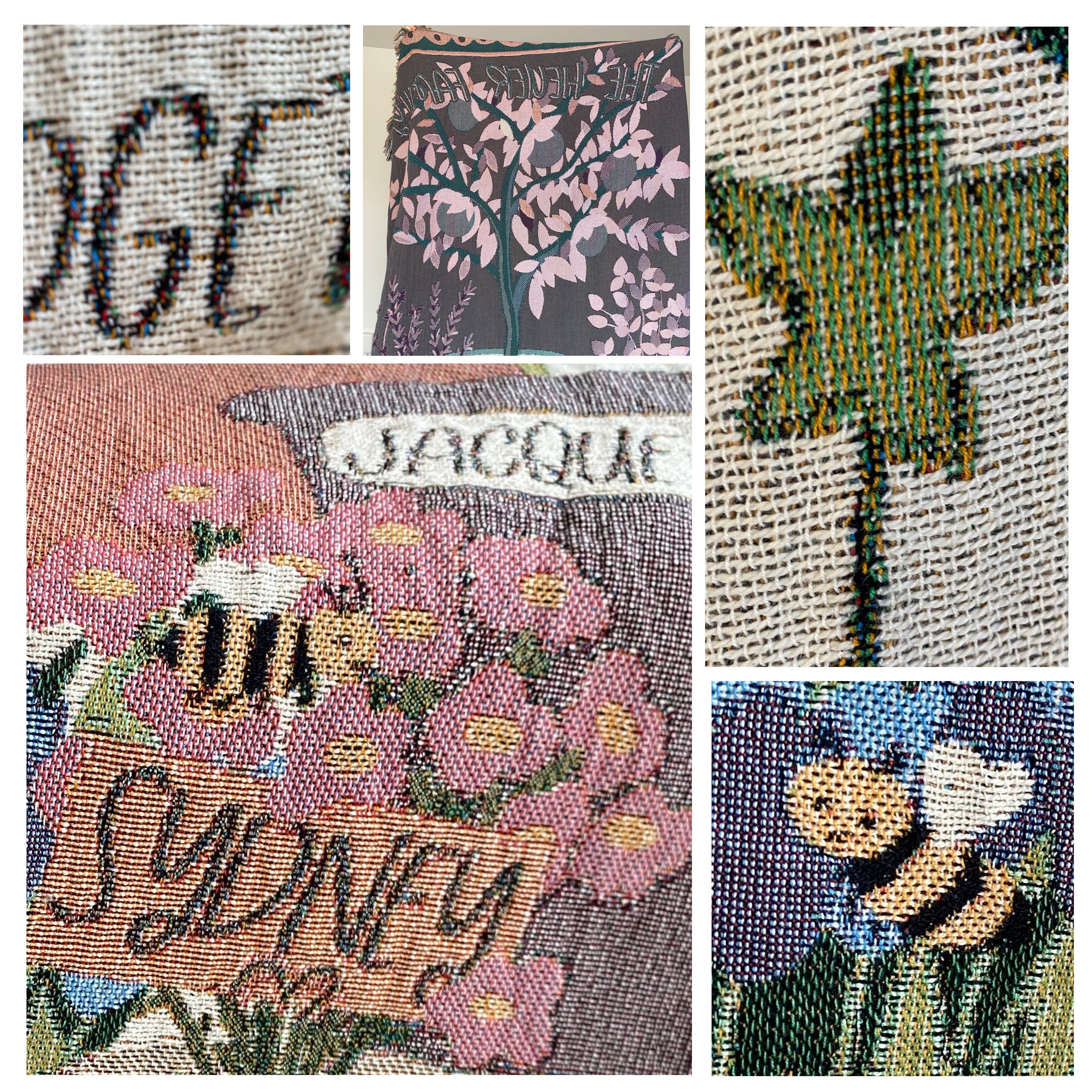 Family Tree Custom Tapestry Blanket, Grandmas Garden Woven Blanket, Personalized Mother'S Day Gift, Family Names Gift, Mimi'S Garden