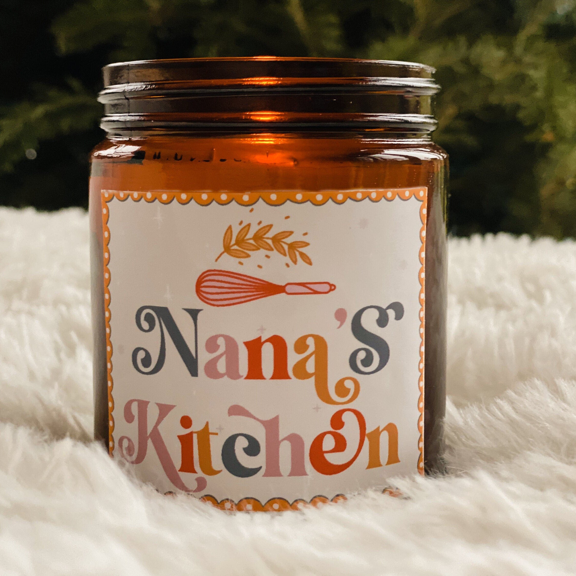 Custom Name Scented Candle, Personalized Mother's Day Gift, Custom Grandma Candle, Kitchen Island Decoration, Custom Best Friend Gift