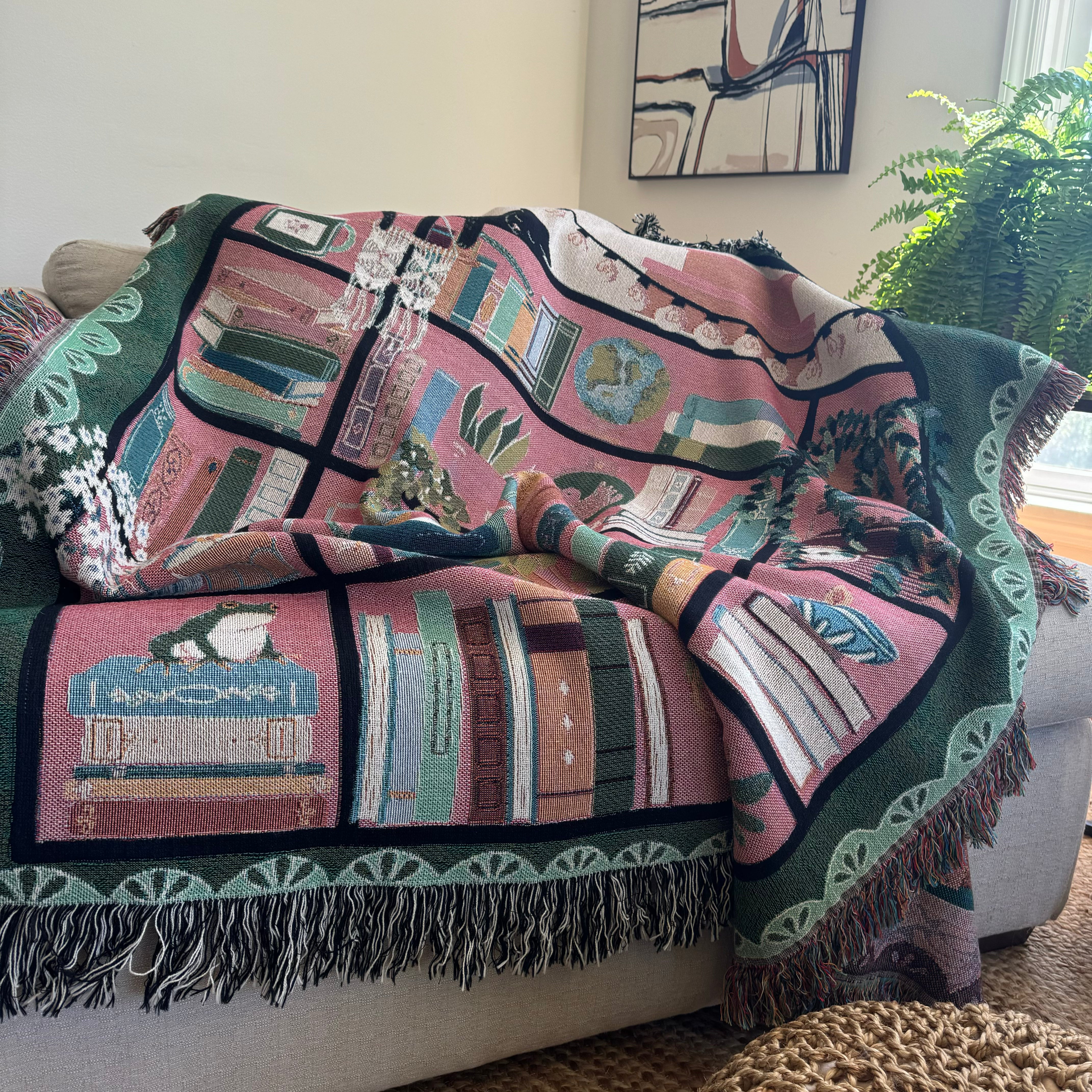 The Your Personal Library Woven Blanket