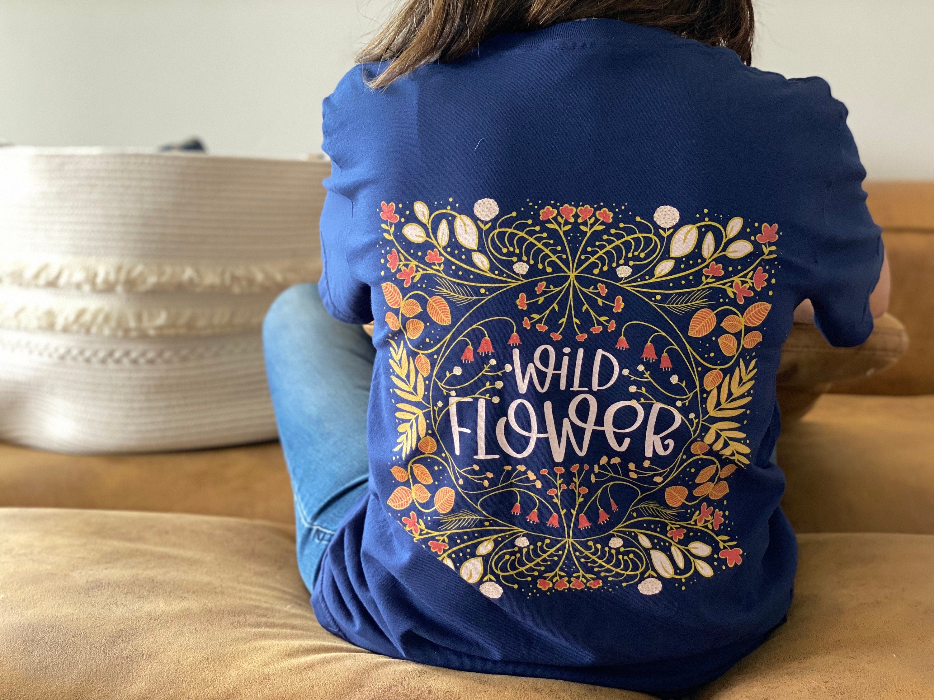 Wild Flowers T-Shirt Wildflowers Cottagecore Shirt Botanical Tee Floral Nature Shirt Garden Lover Gift Flowers Gift Comfort Colors Relaxed