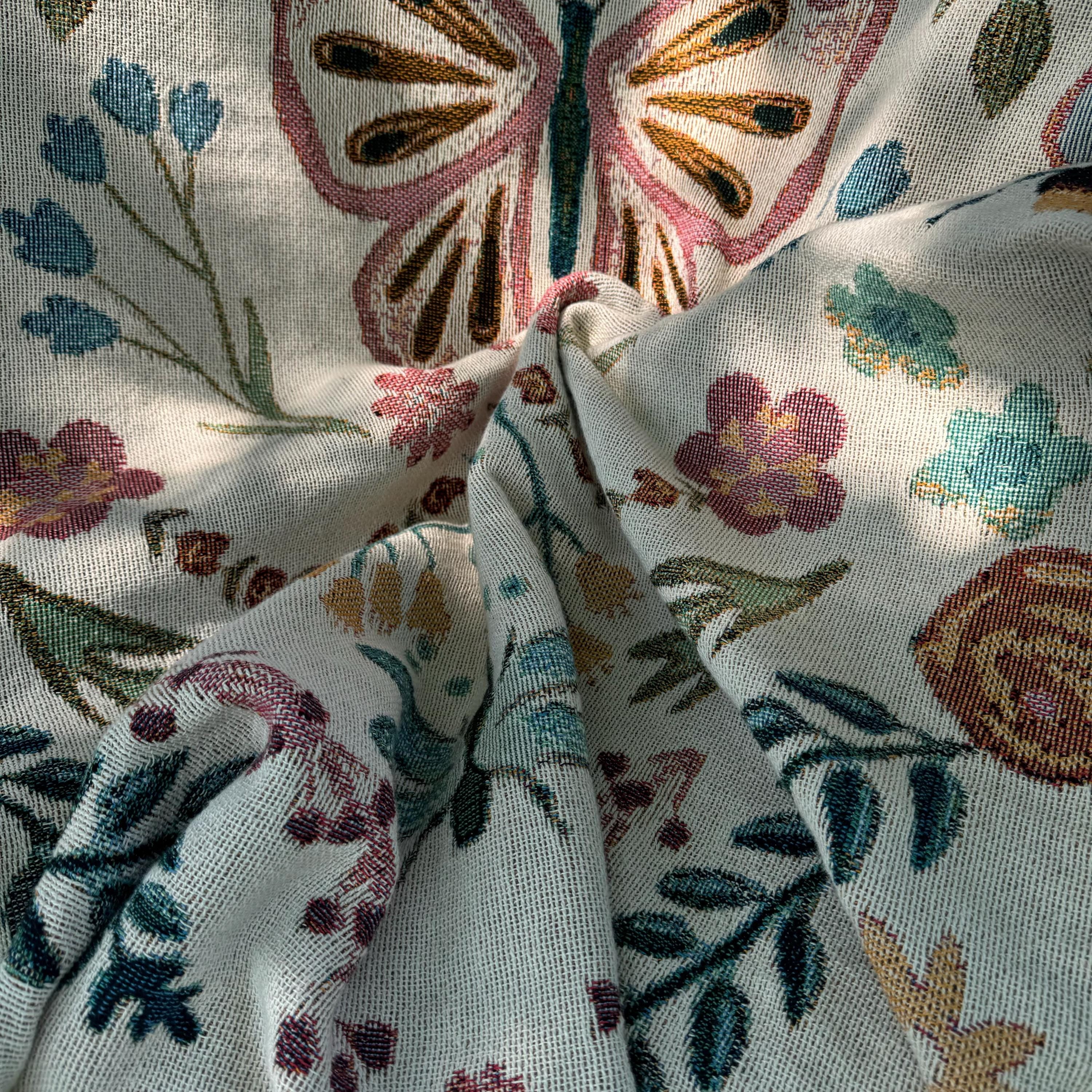 Coquette Woven Cotton Blanket: Cottagecore Aesthetic Wall Hanging Tapestry, College Apartment Aesthetic, Maximalist Decor Whimsical Room
