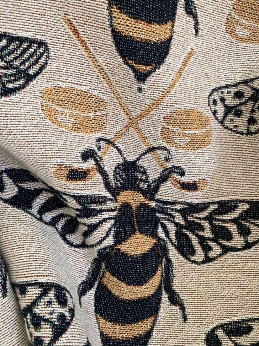 Woven Throw Blanket, Bees Hornets Tapestry. Hockey Personalized Gift. Eclectic Home Decor. Boho Home.