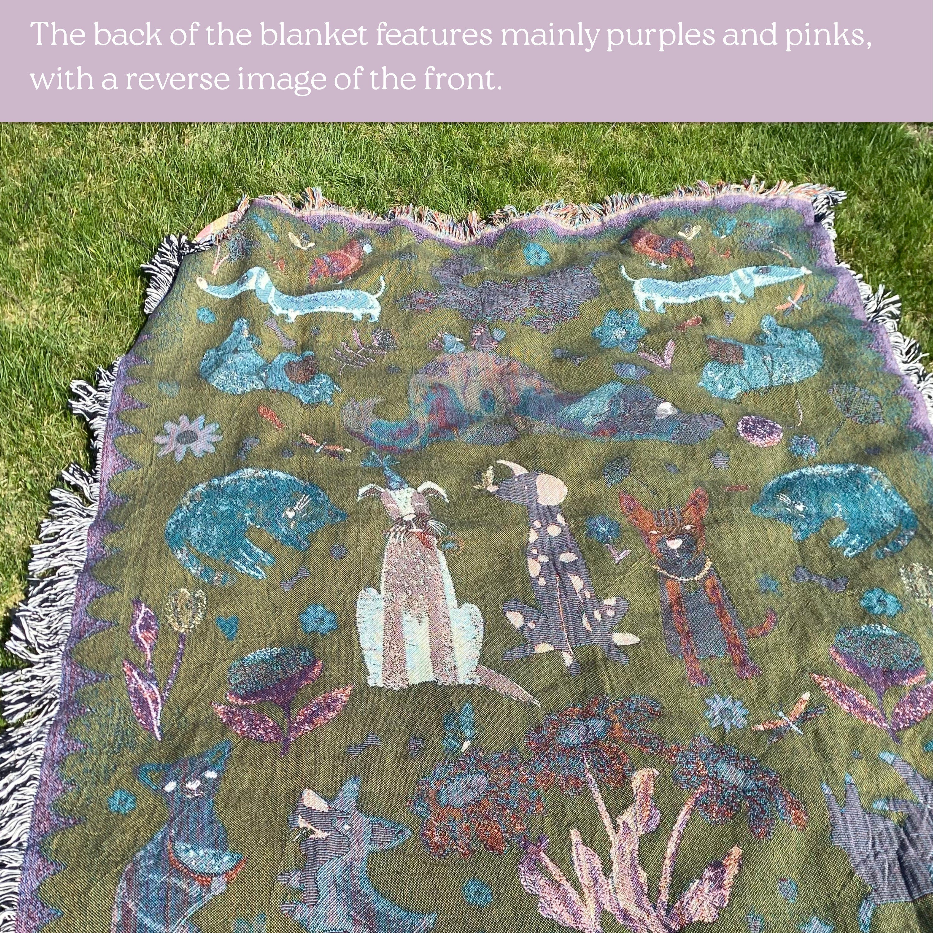 Custom Blanket For Pet Lovers Cat And Dog Woven Throw Tapestry, Personalized Dog And Cat Mom, Light Weighted Blanket, Custom Dog Lover Gift