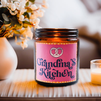 Grandma's Kitchen Scented Candle, Mother's Day Gift for Nana, Pink Coquette Room Decor, Kitchen Island Decoration