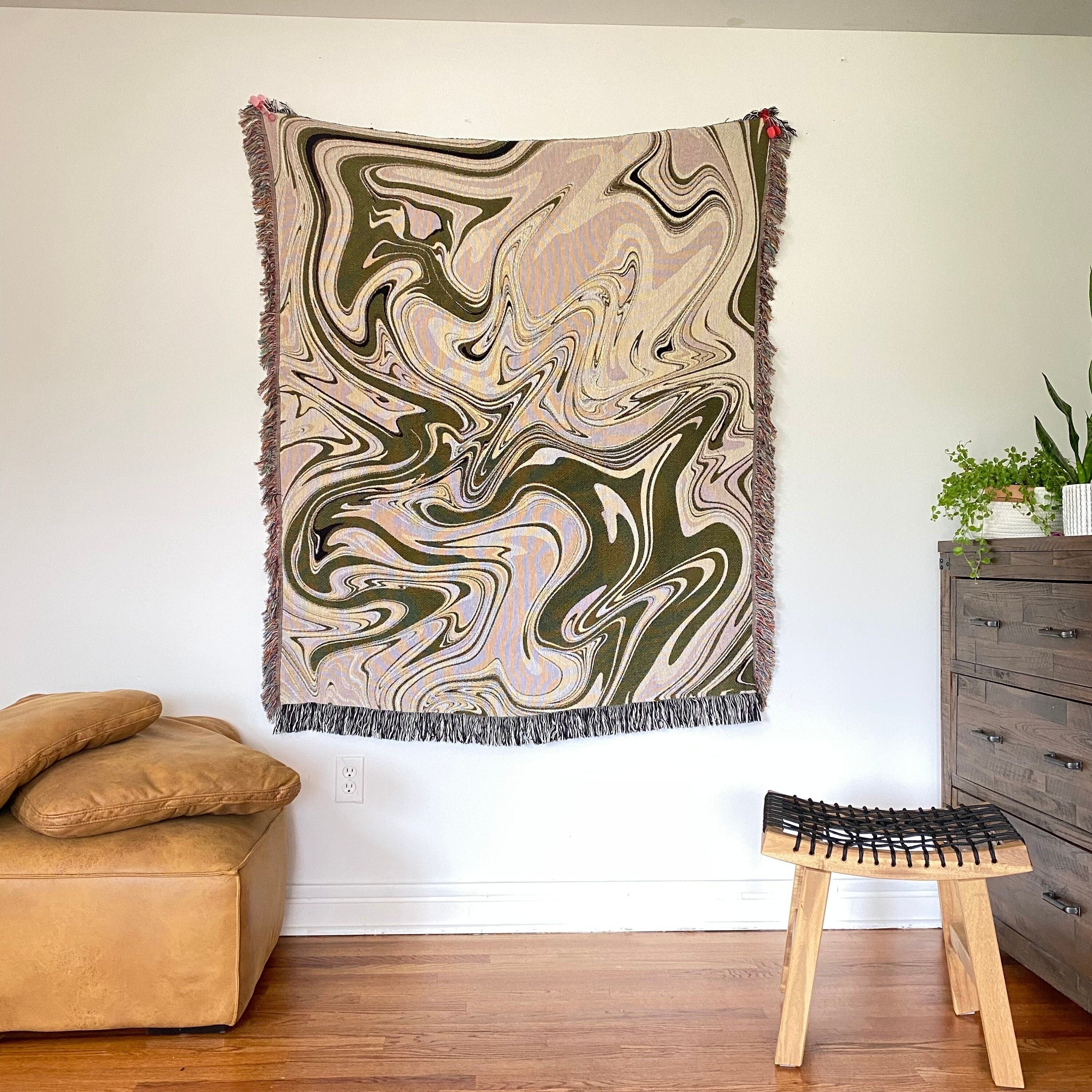 Wall Tapestry Dorm Decor Eclectic Woven Throw Blanket Boho Maximalist Room Decor Hygge Gift For Her College Tapestry Aesthetic Booknook