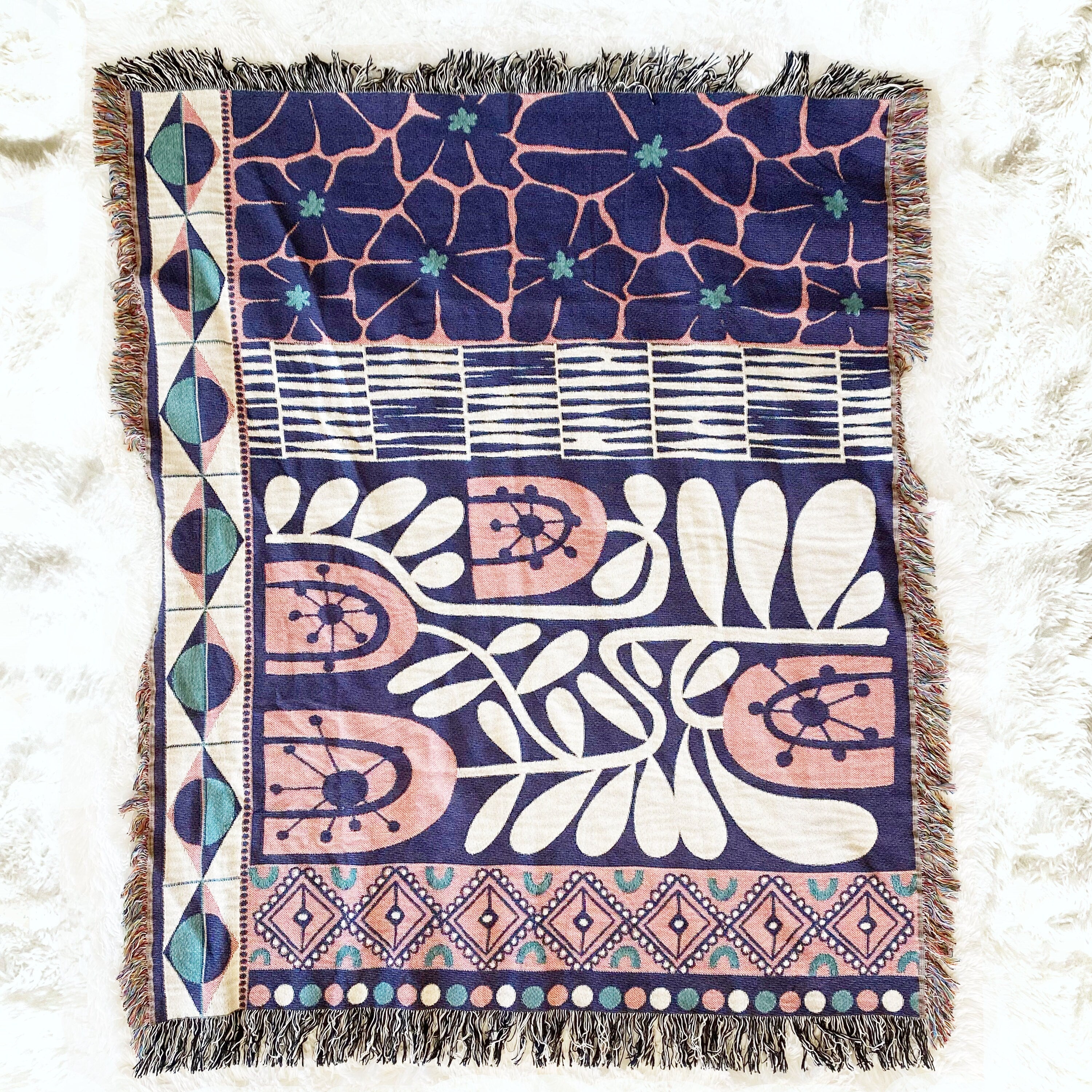 Boho Woven Tapestry, Eclectic Throw Blanket, Valentines Gift For Girlfriend, Boho Aesthetic Decor, Room Decor For Teens, Abstract Tapestry
