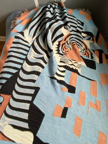 1 Year Anniversary Gift For Boyfriend, Teen Room Wall Decor, Woven Throw Blanket, Cat, Wall Tapestry, Woven Tapestry