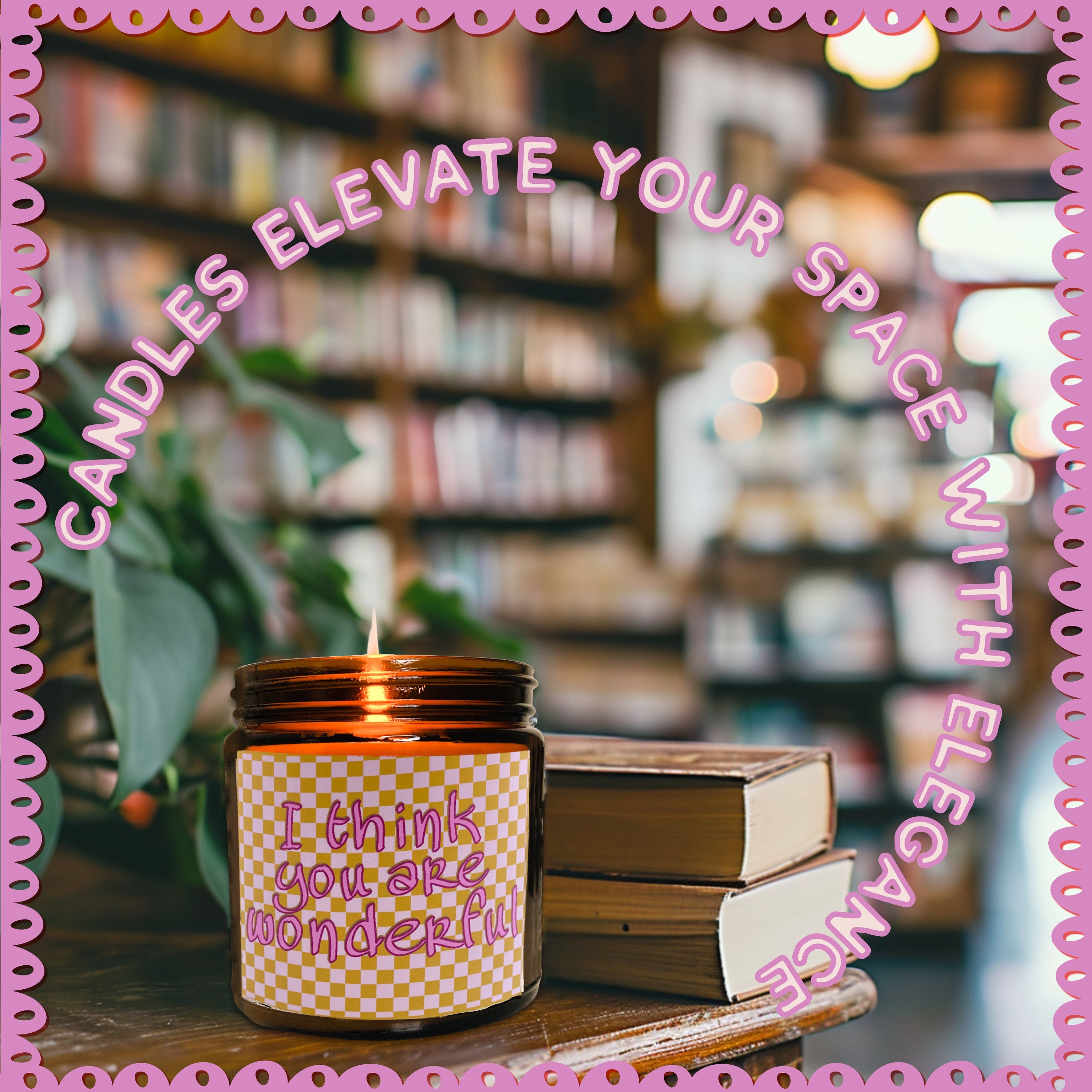 Aesthetic Scented Candle, Booknook Gift, Book Nook Decor, Cute Aesthetic Gift, Natural Soy Wax, Hygge time, Reading Nook