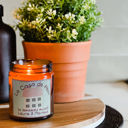 Personalized Scented Candle Mother's Day Gift Abuela Custom Candle Kitchen Island Decor Housewarming Gift for Grandma Vegan Soy Candle