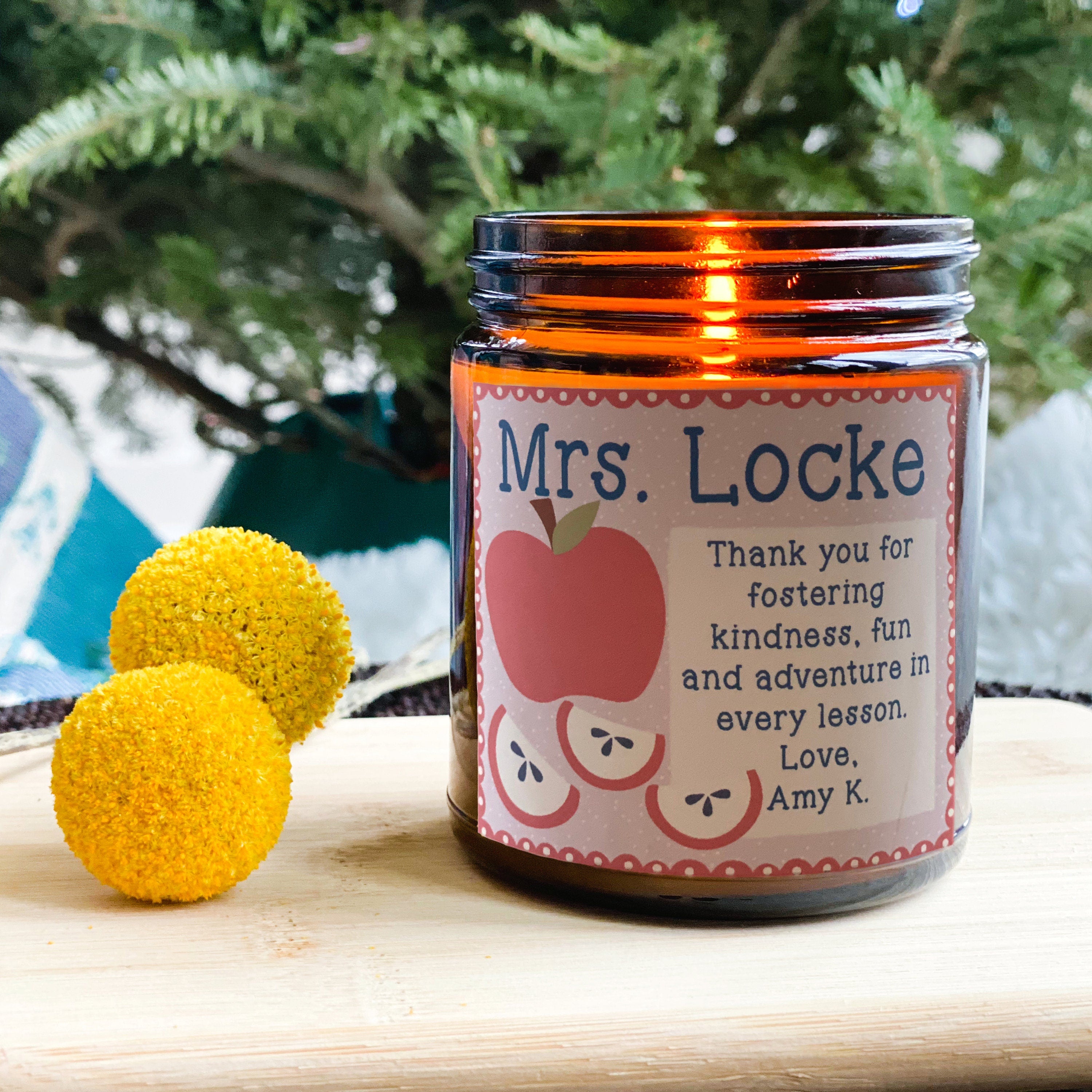Custom Gift For Teacher Candle for Classroom Decor Teacher Appreciation Gifts Personalized Candle for Teacher End Of School Gift For Teacher