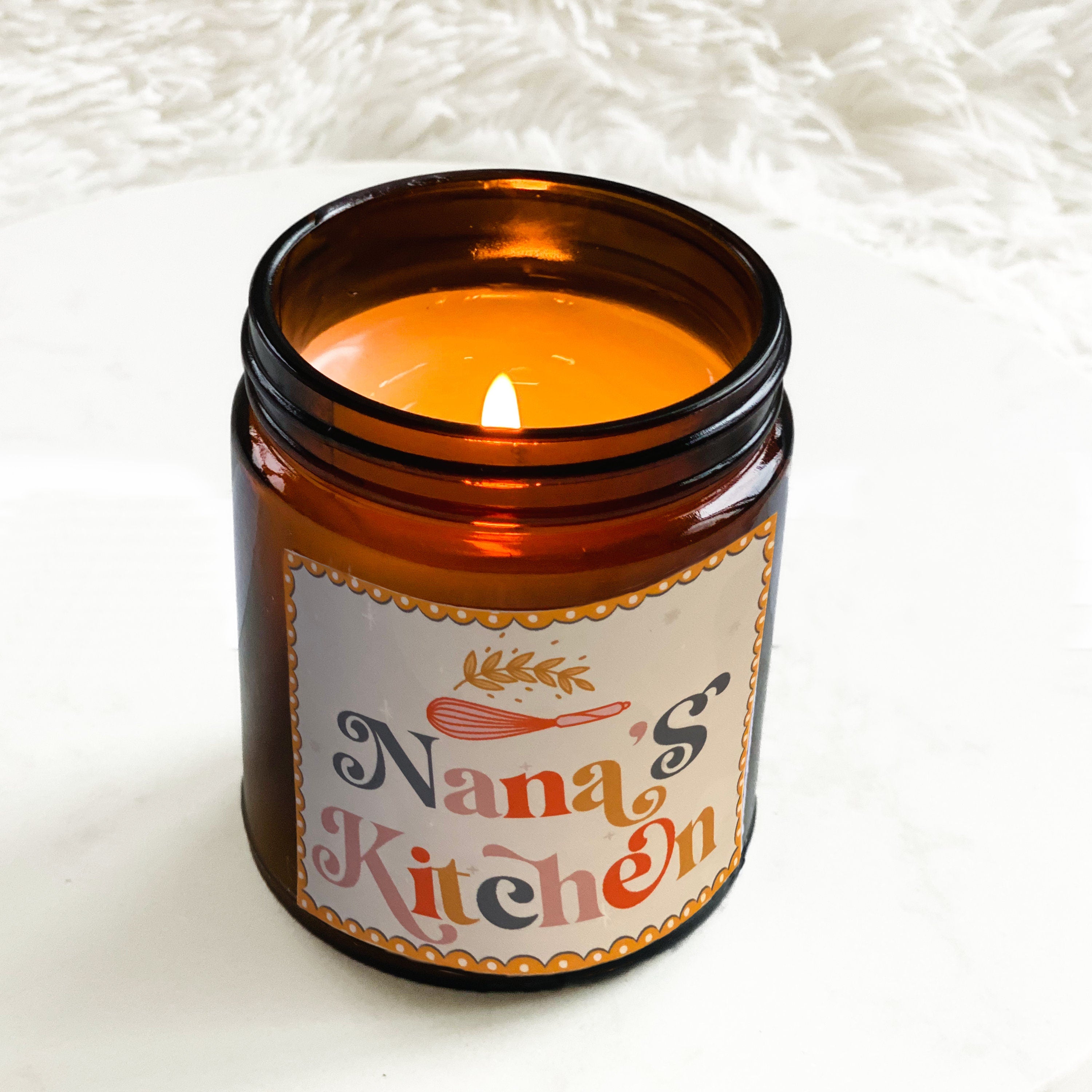 Custom Name Scented Candle, Personalized Mother's Day Gift, Custom Grandma Candle, Kitchen Island Decoration, Custom Best Friend Gift