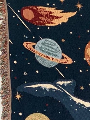 Personalized Throw Blanket Celestial Whale Tapestry Aesthetic Decor Boys Girls Room Custom Birthday Gift