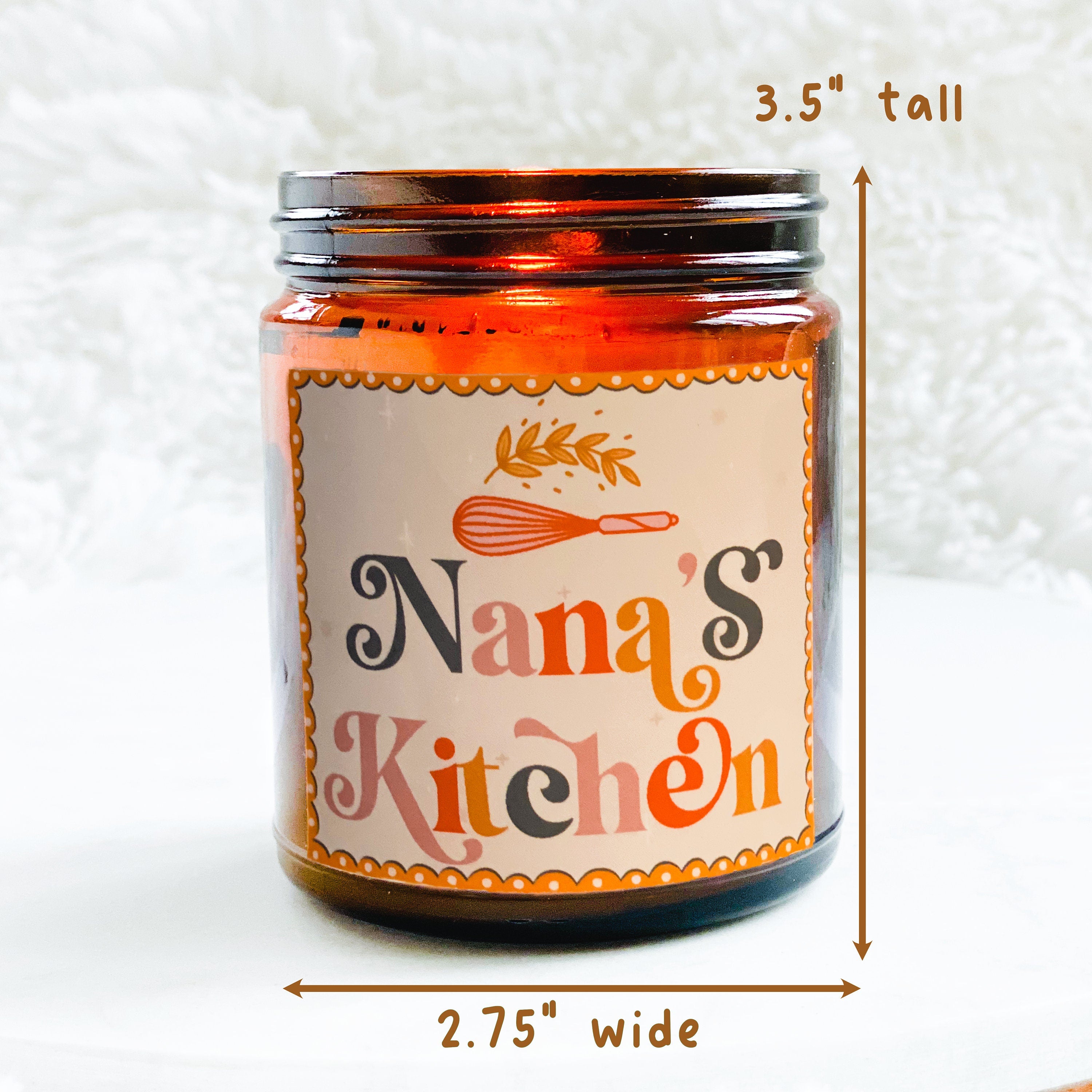 Custom Name Scented Candle, Personalized Mother's Day Gift, Custom Grandma Candle, Kitchen Island Decoration, Custom Best Friend Gift