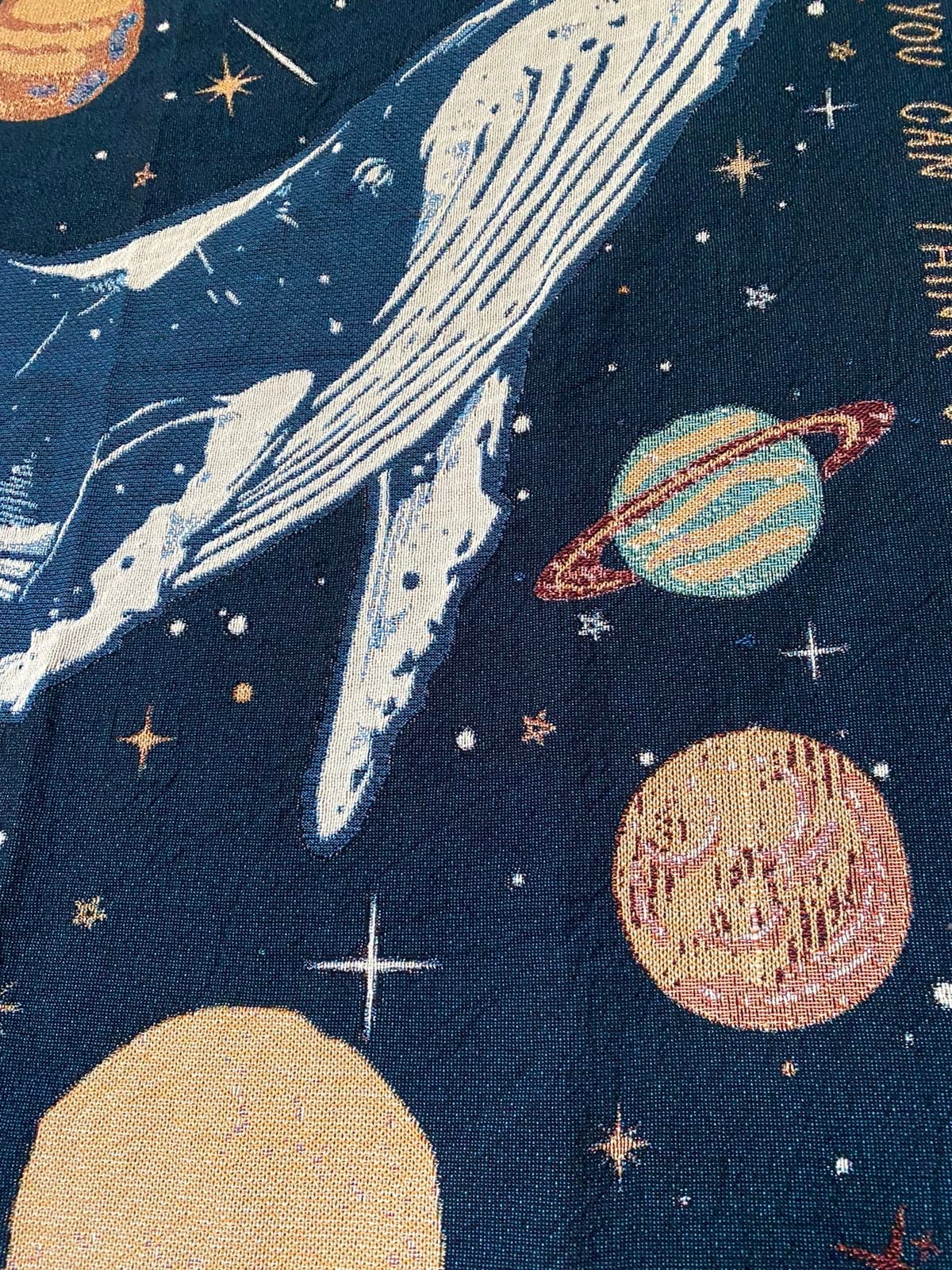 Personalized Throw Blanket Celestial Whale Tapestry Aesthetic Decor Boys Girls Room Custom Birthday Gift