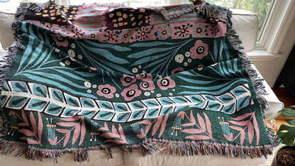 Boho Woven Wall Hanging Custom Woven Tapestry Aesthetic Eclectic Woven Throw Blanket Throw Blanket Couch Christmas Gift For Girlfriend