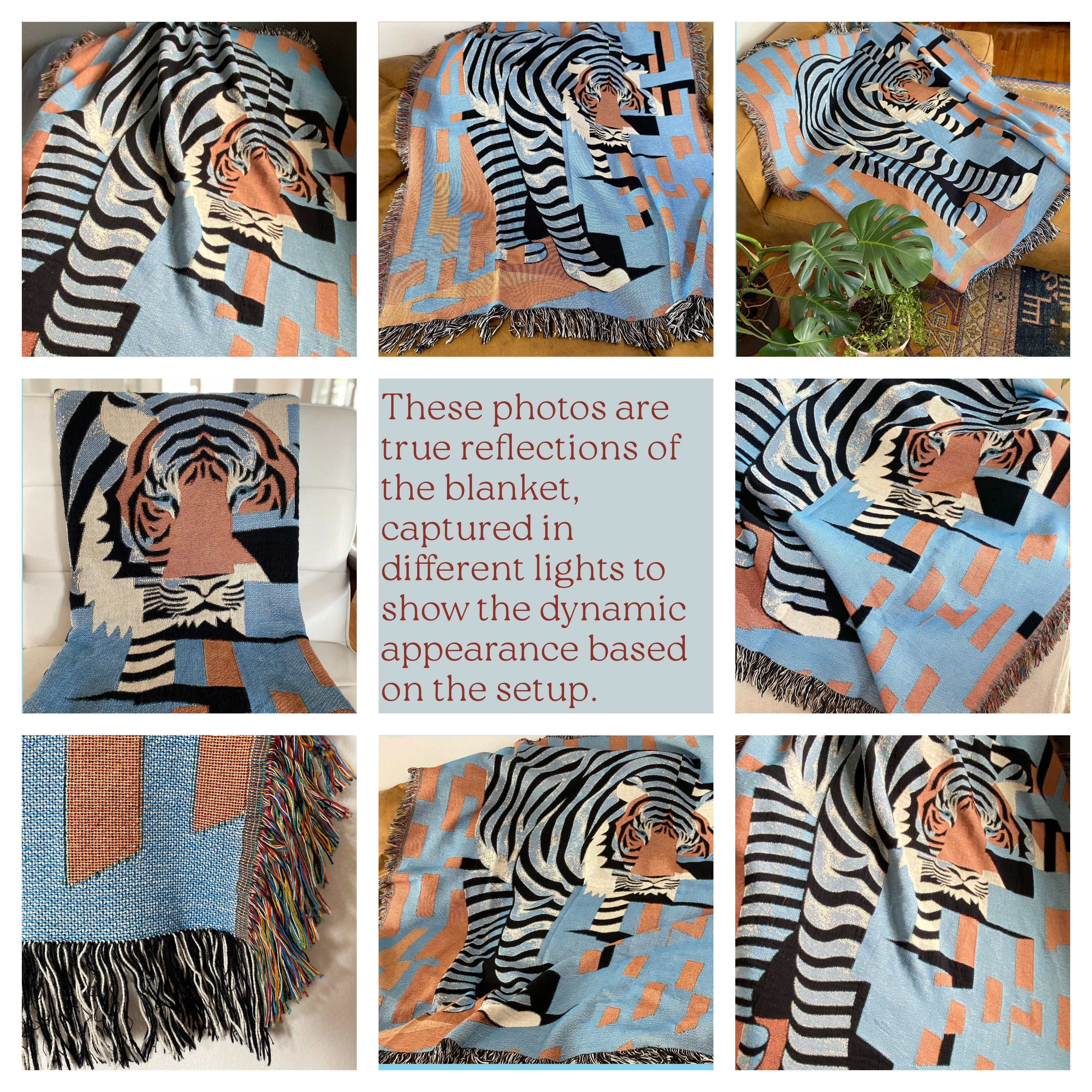 Custom Tapestry Wall Hanging, Personalized Graduation Gift, Tiger Dopamine Decor, Dorm Room Wall Tapestry, Tiger Picnic Blanket
