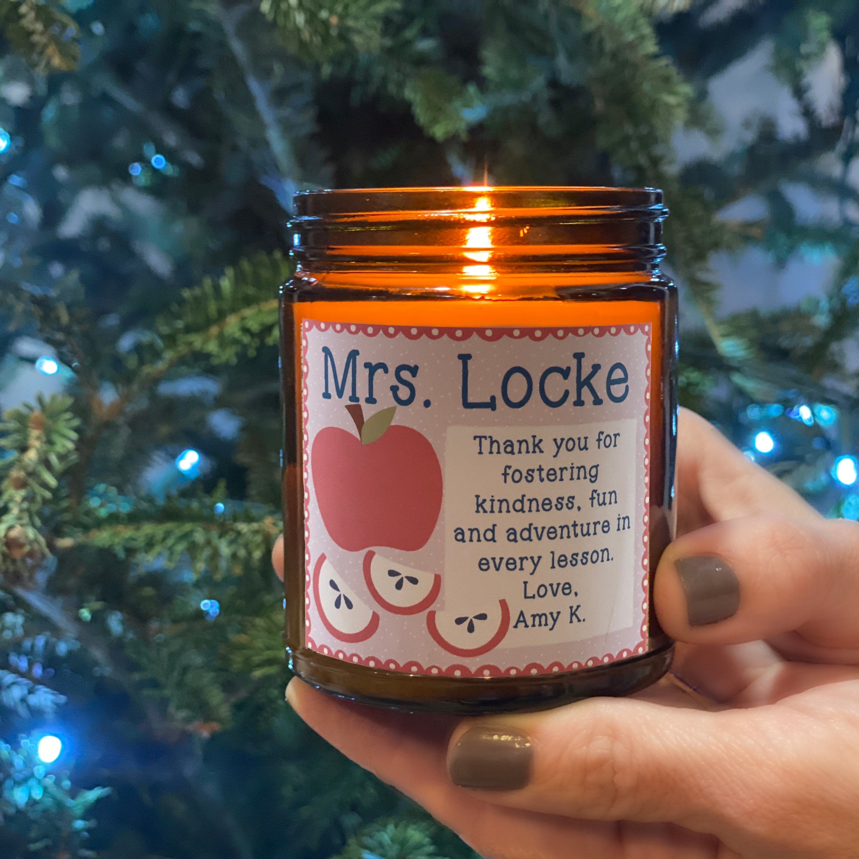 Custom Gift For Teacher Candle for Classroom Decor Teacher Appreciation Gifts Personalized Candle for Teacher End Of School Gift For Teacher