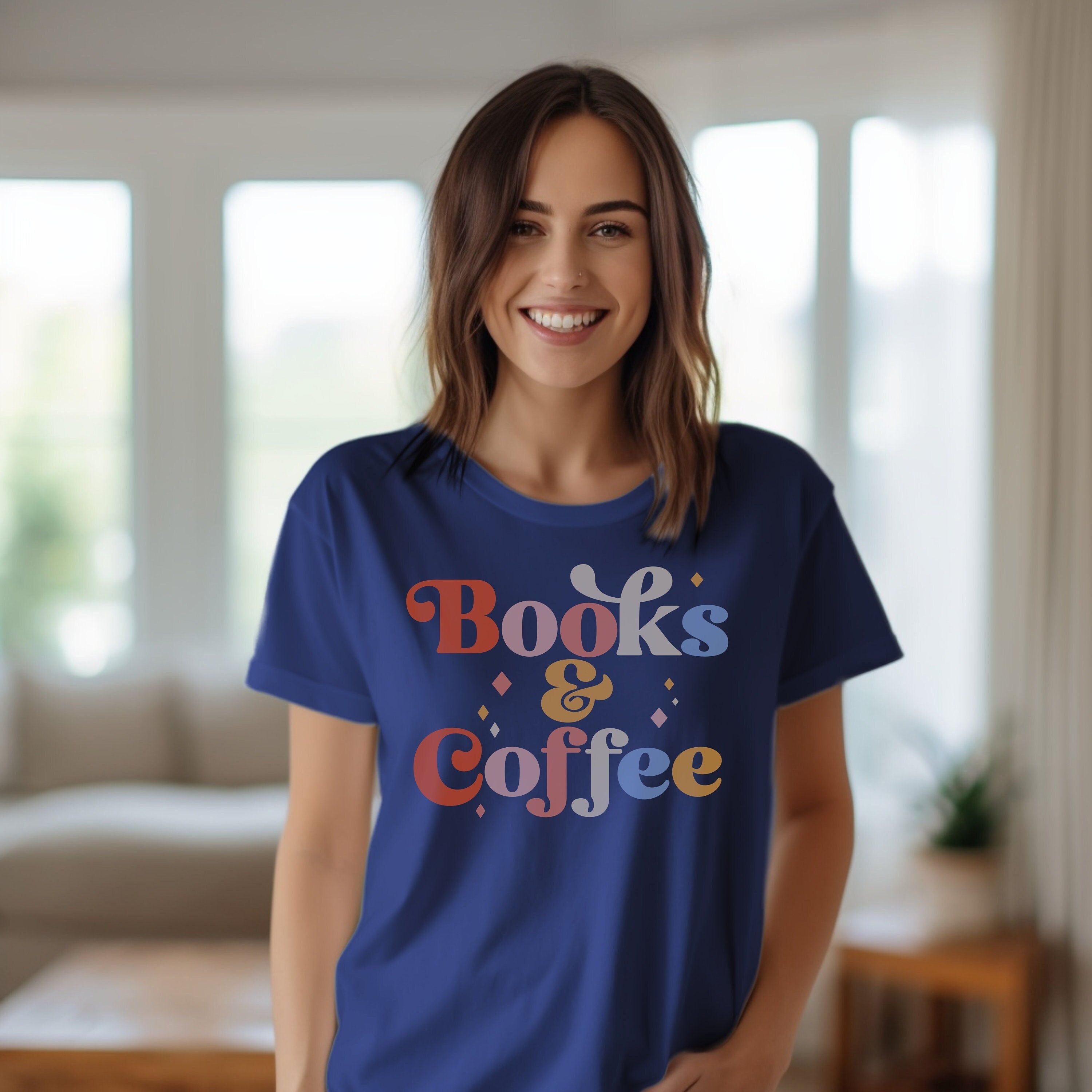 Coffee and Books lover gift, Books Shirt, Book Lover Shirt, Literary Shirt, Bookish Shirt, Coffee Lover Gift, Librarian Shirt, Coffee Top