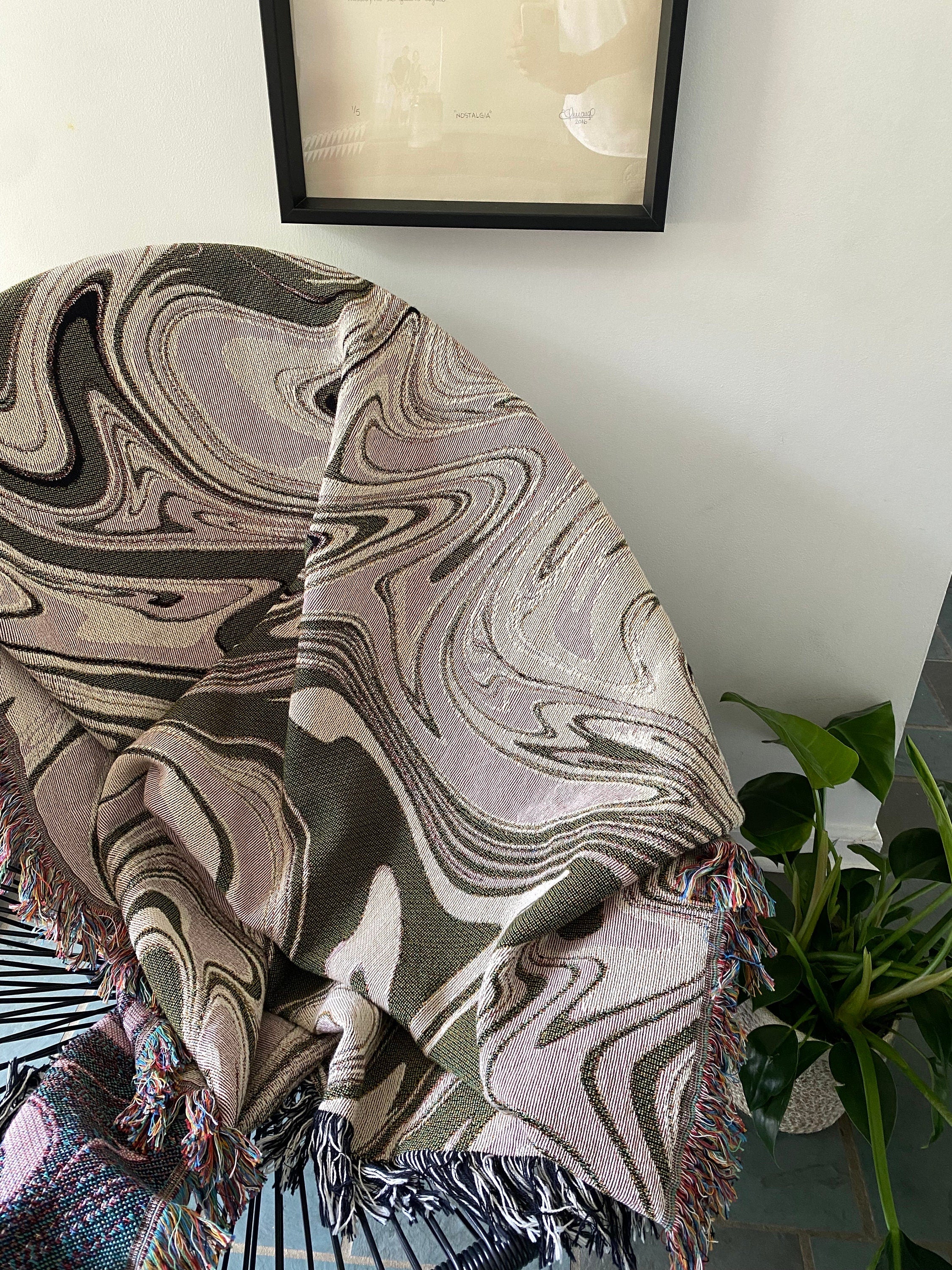 Wall Tapestry Dorm Decor Eclectic Woven Throw Blanket Boho Maximalist Room Decor Hygge Gift For Her College Tapestry Aesthetic Booknook