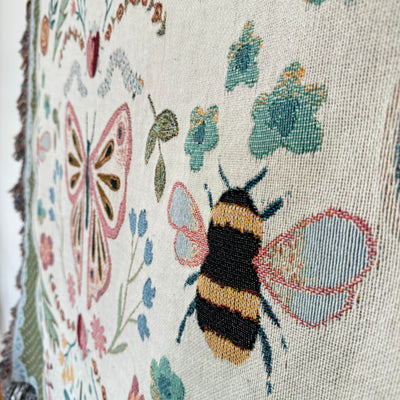 The Coquette Garden Woven Blanket