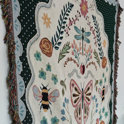 The Coquette Garden Woven Blanket