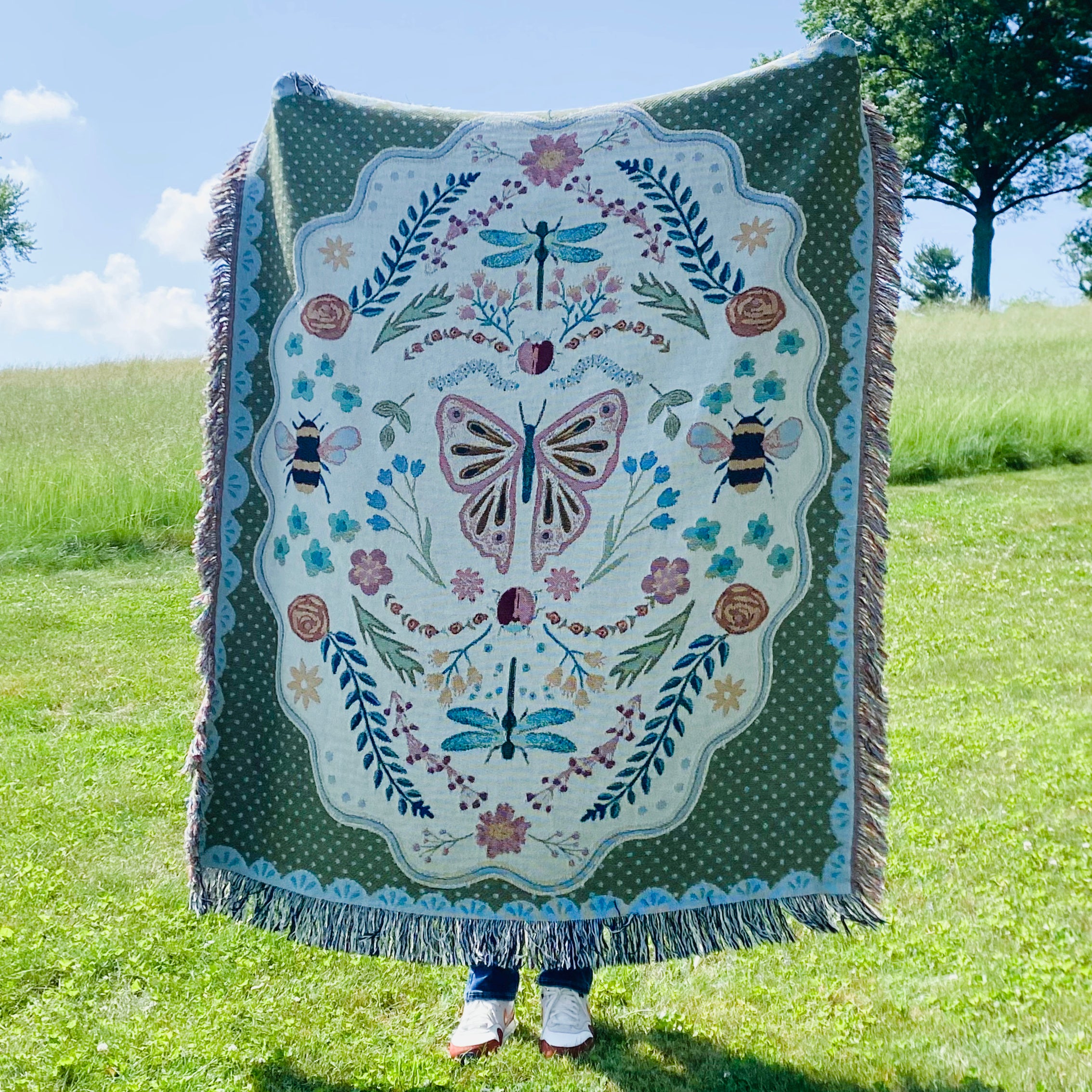The Coquette Garden Woven Blanket