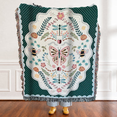 The Coquette Garden Woven Blanket