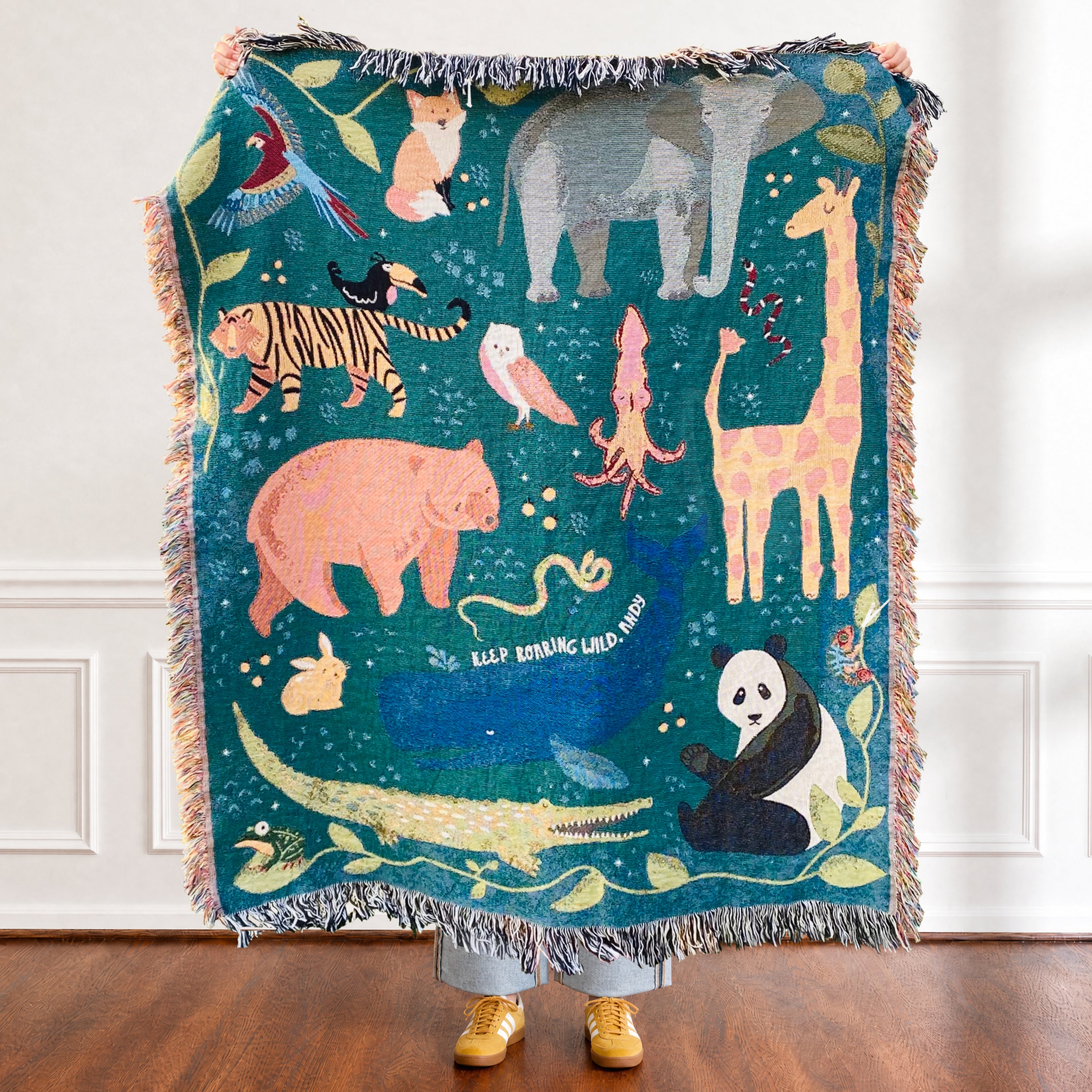 The Woodland Dreams Woven Blanket