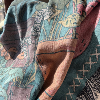 The Very Green Corner Woven Blanket