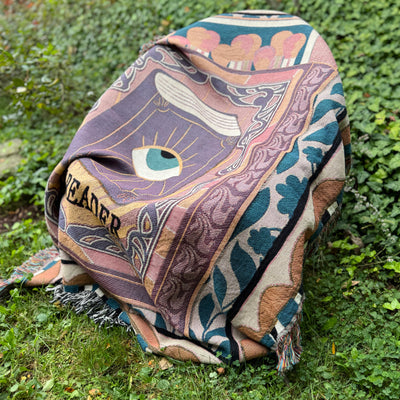 The Tarot Card Woven Blanket