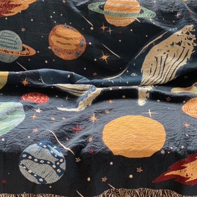 The Curious-est of Minds Woven Blanket
