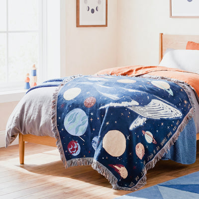 The Curious-est of Minds Woven Blanket