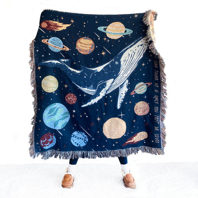 The Curious-est of Minds Woven Blanket