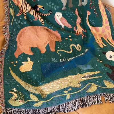 The Woodland Dreams Woven Blanket